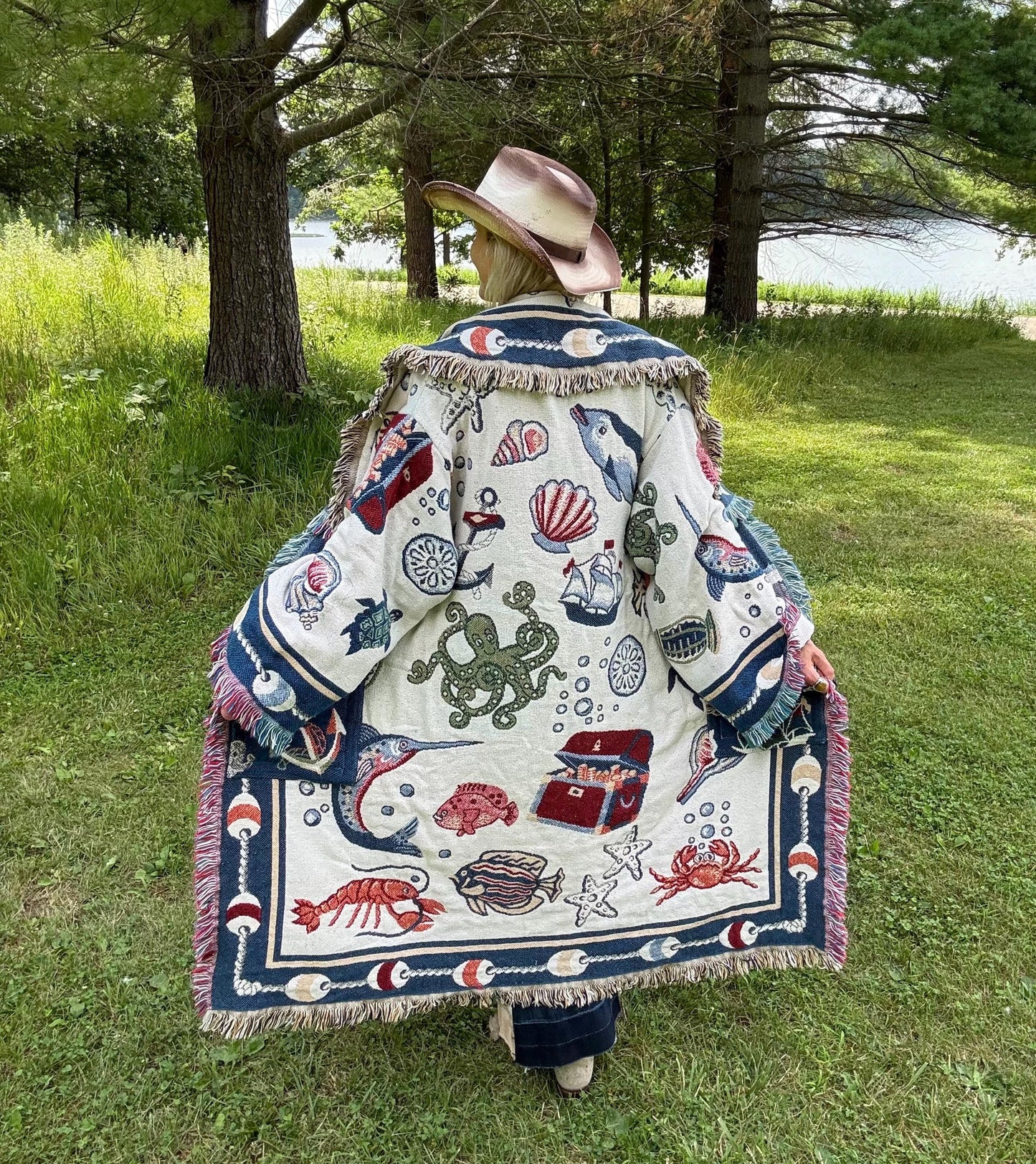 Ocean Avenue Nautical Long Blanket Coat