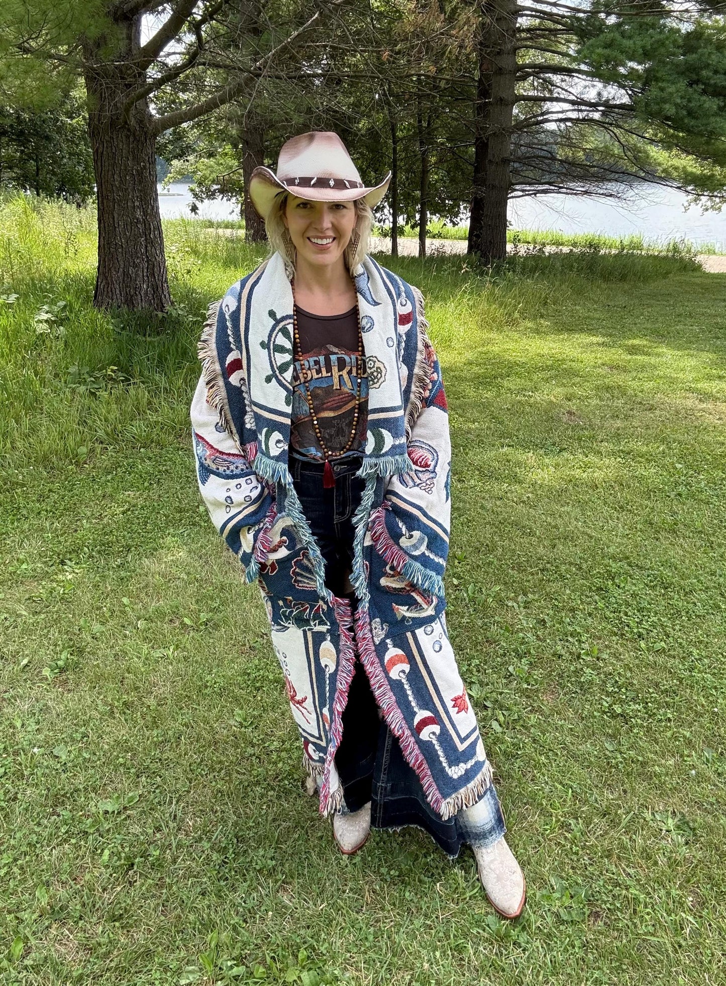Ocean Avenue Nautical Long Blanket Coat