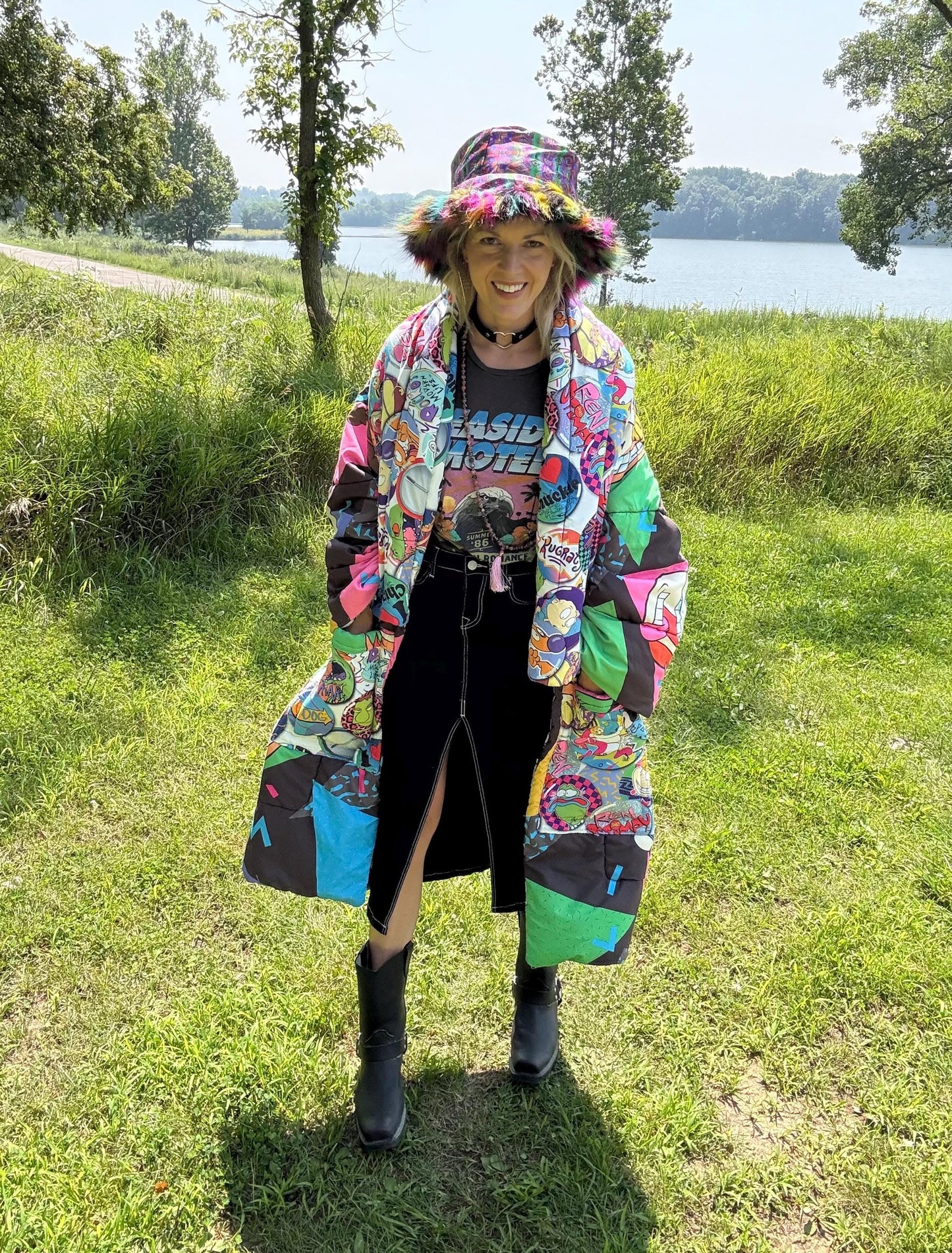 Nickelodeon Babe 90s Kid Nostalgia Cozy Reversible Blanket Coat
