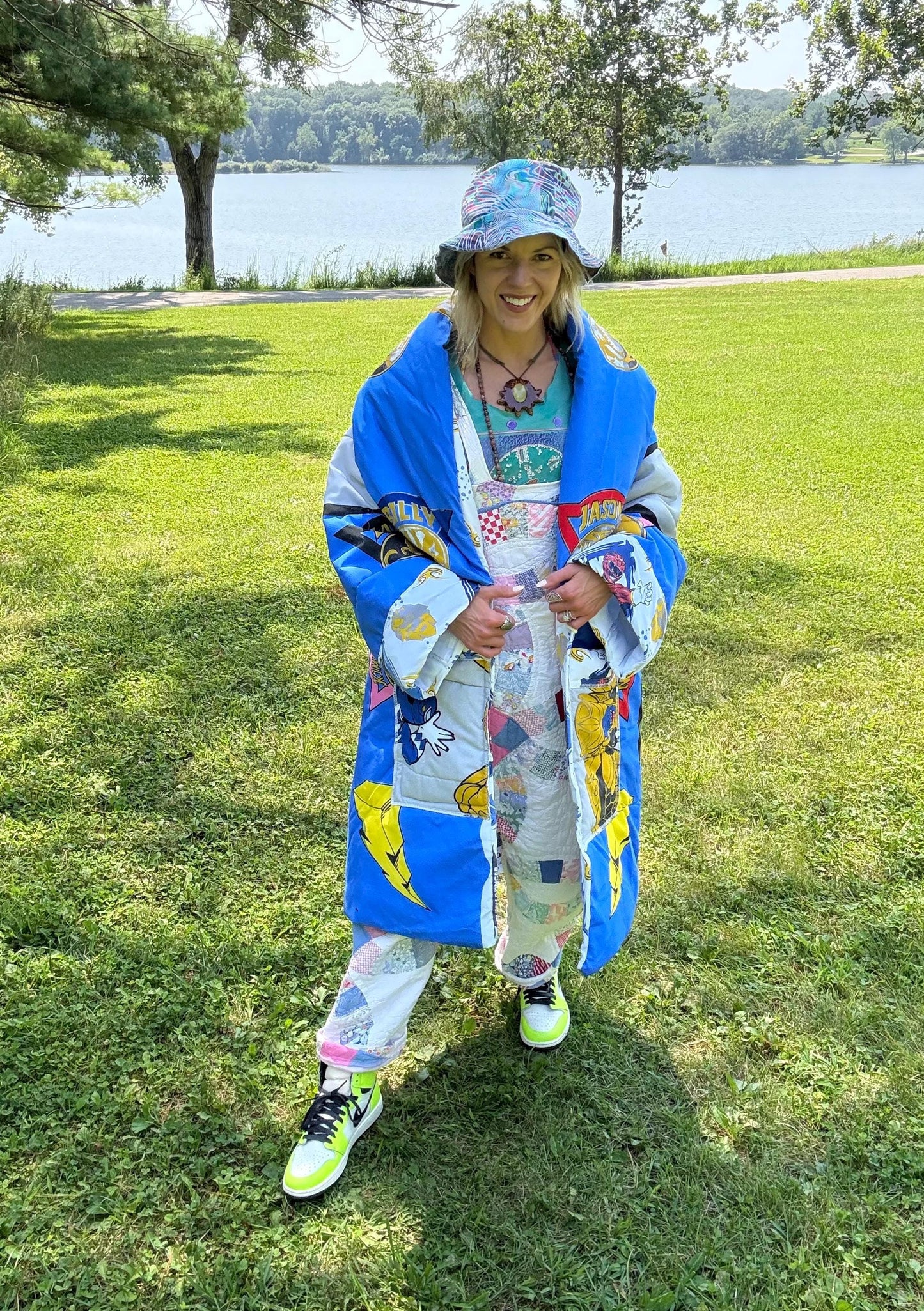 Mighty Power Rangers 90s Kid Cozy Blanket Coat
