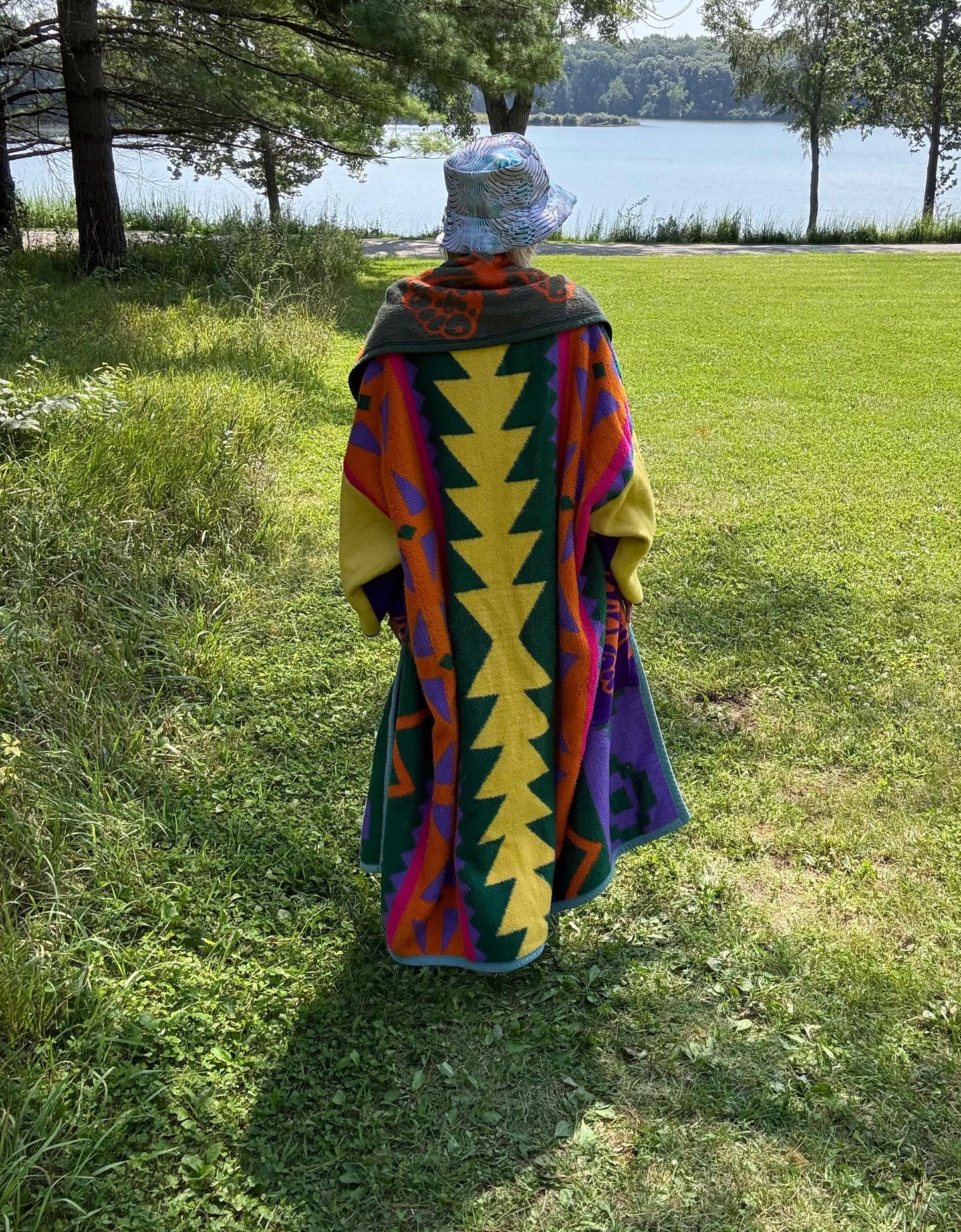 Bohemian Butterfly Extra Oversized Fleece Blanket Coat