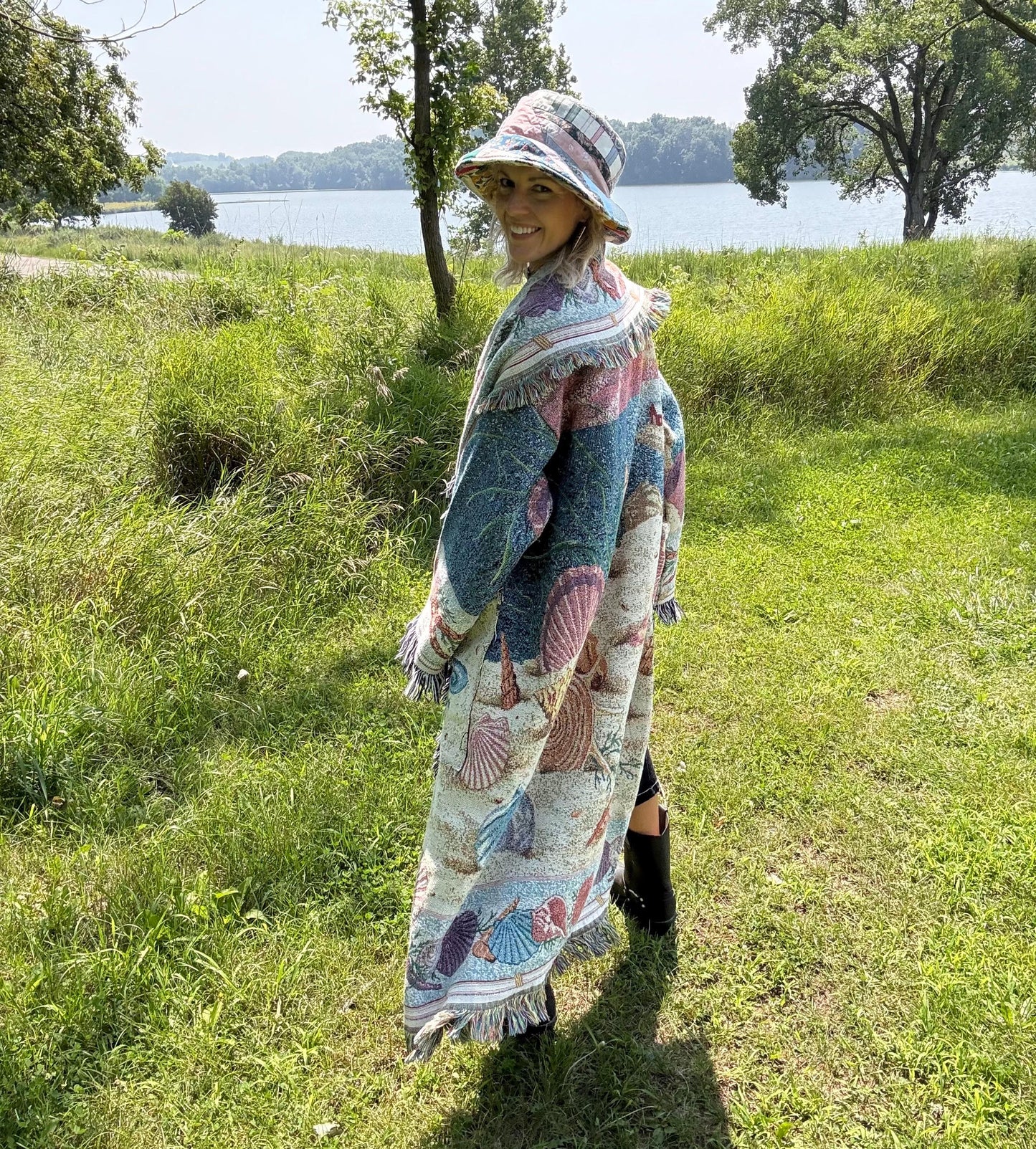 Seaside Sweetheart Cozy Boho Blanket Coat