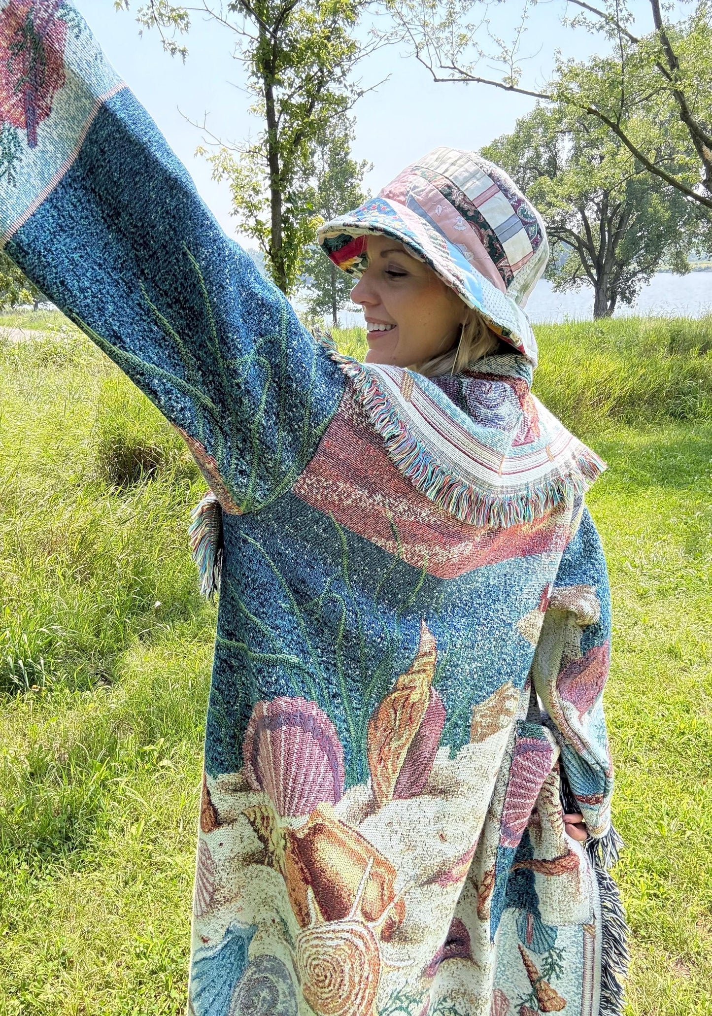 Seaside Sweetheart Cozy Boho Blanket Coat