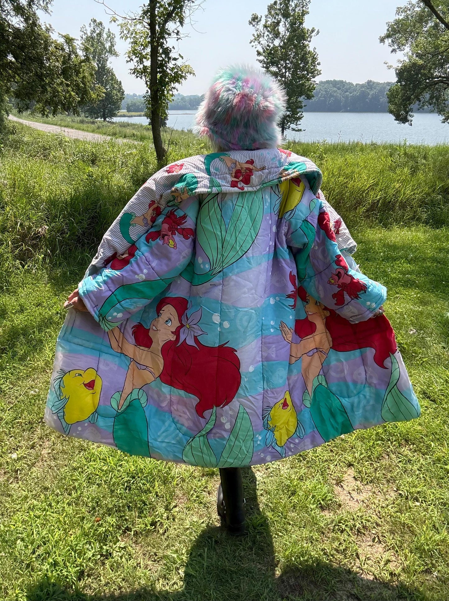Ariel & Flounder 90s Nostalgia Oversized Comforter Coat
