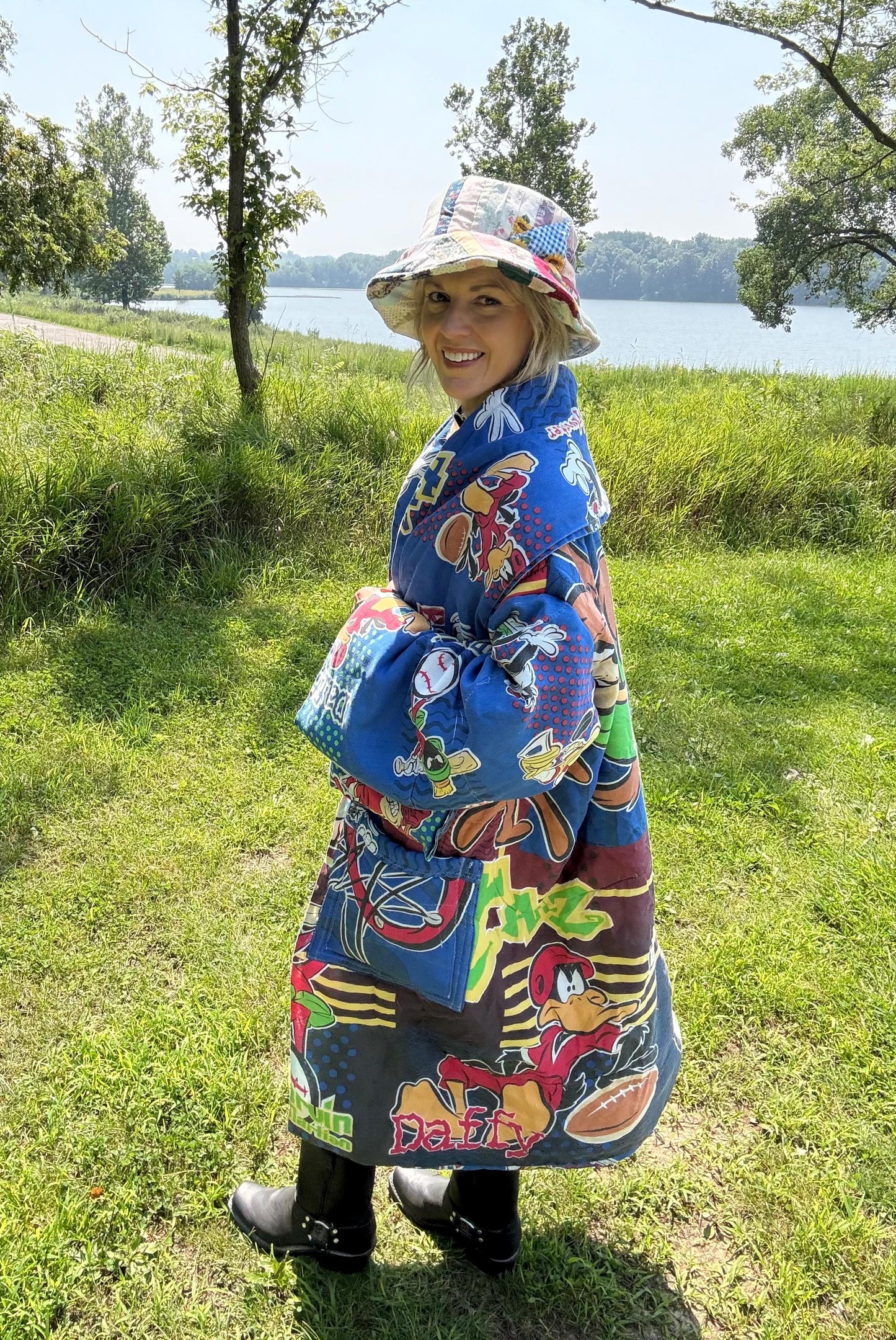Sporty Jam 90s Kid Nostalgia Cozy Blanket Coat