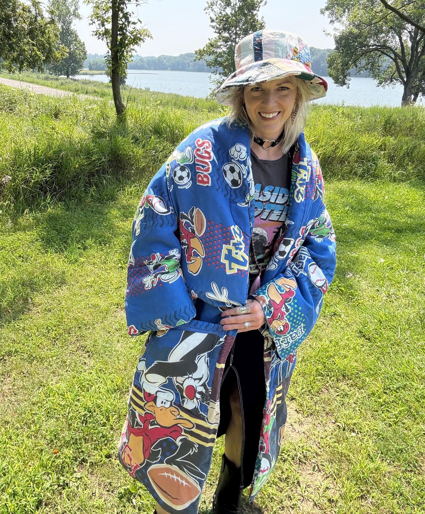 Sporty Jam 90s Kid Nostalgia Cozy Blanket Coat