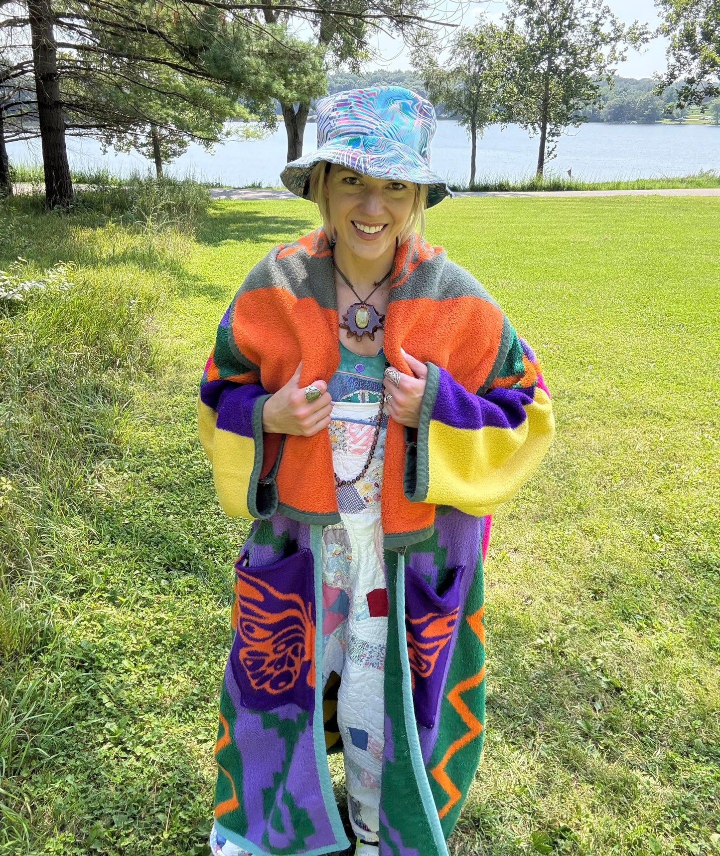 Bohemian Butterfly Extra Oversized Fleece Blanket Coat