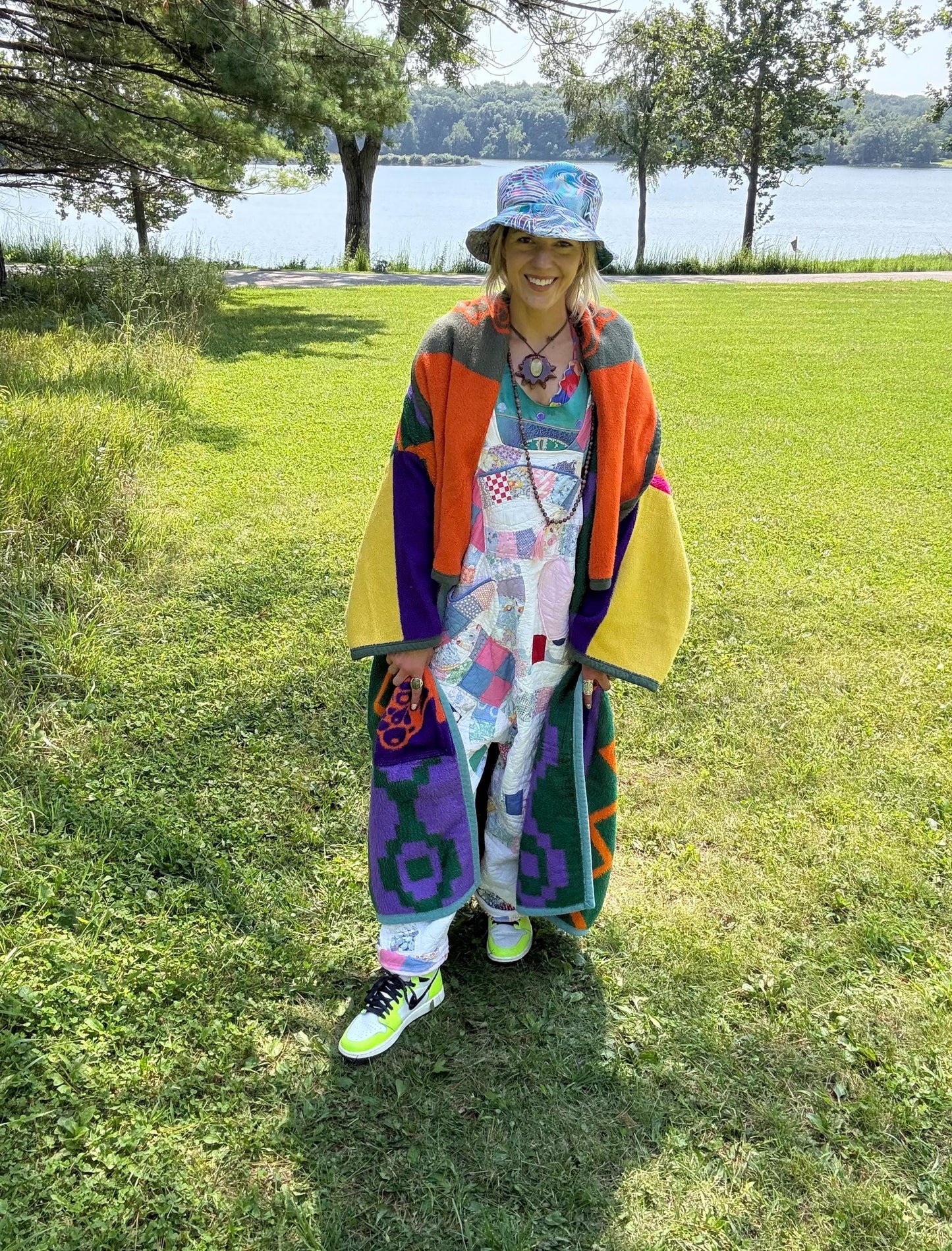 Bohemian Butterfly Extra Oversized Fleece Blanket Coat