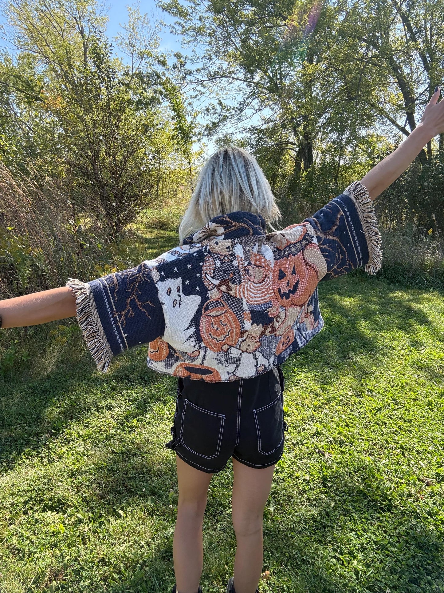 Spooky Cutie Short Sleeve Cropped Halloween Jacket