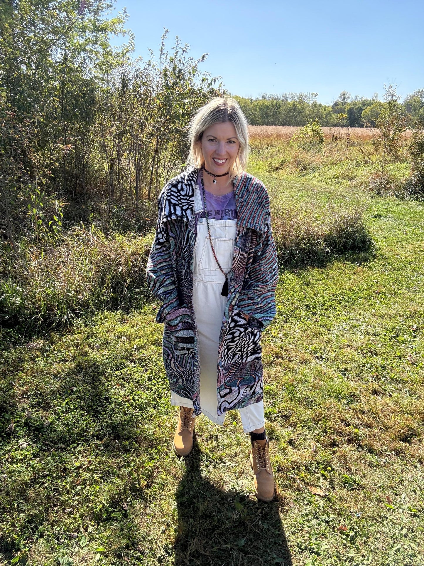 Interdimensional Drift Original Psychedelic Art Wing Collar Blanket Jacket