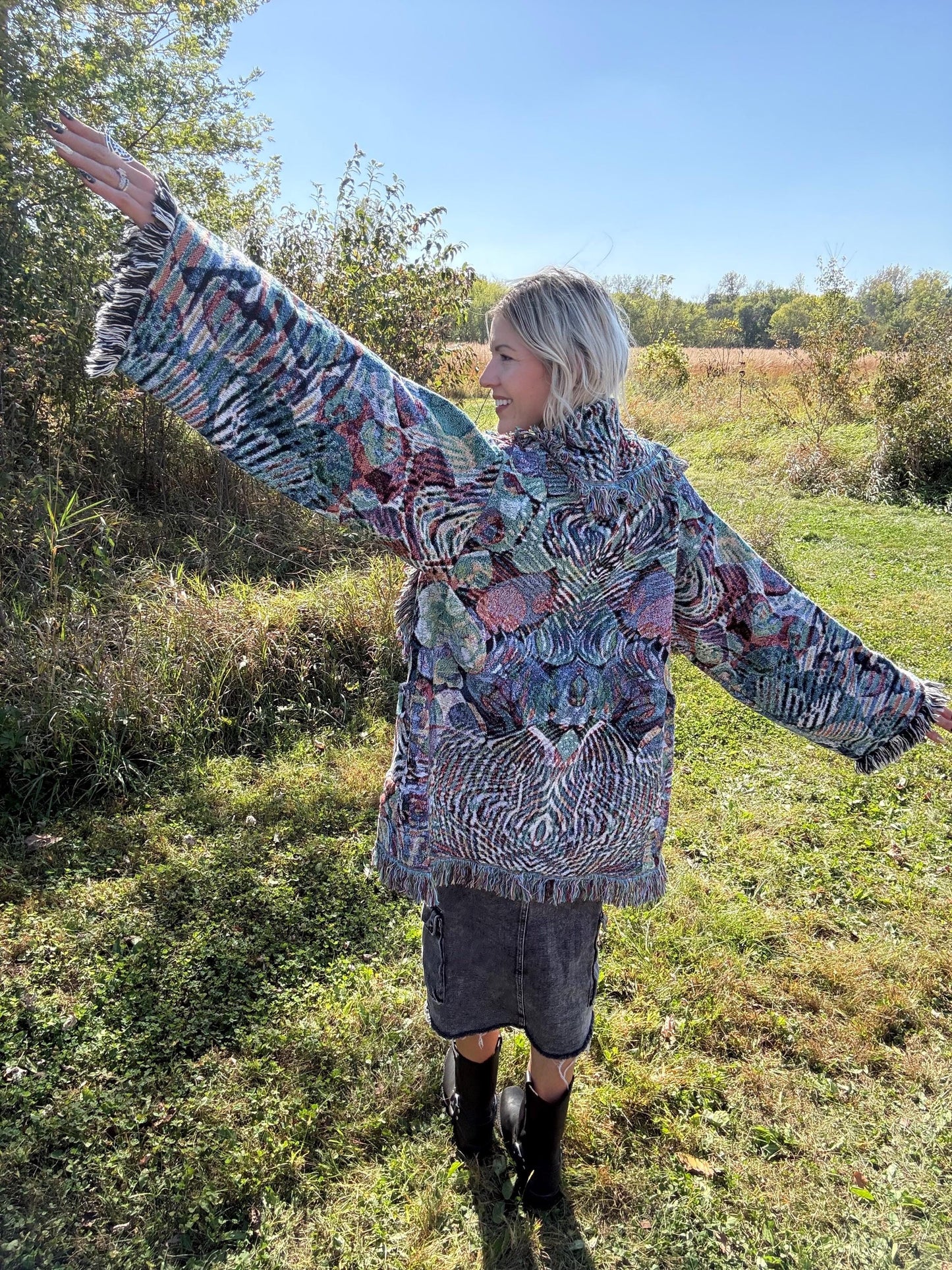 Infinite Love Original Psychedelic Art Blanket Coat