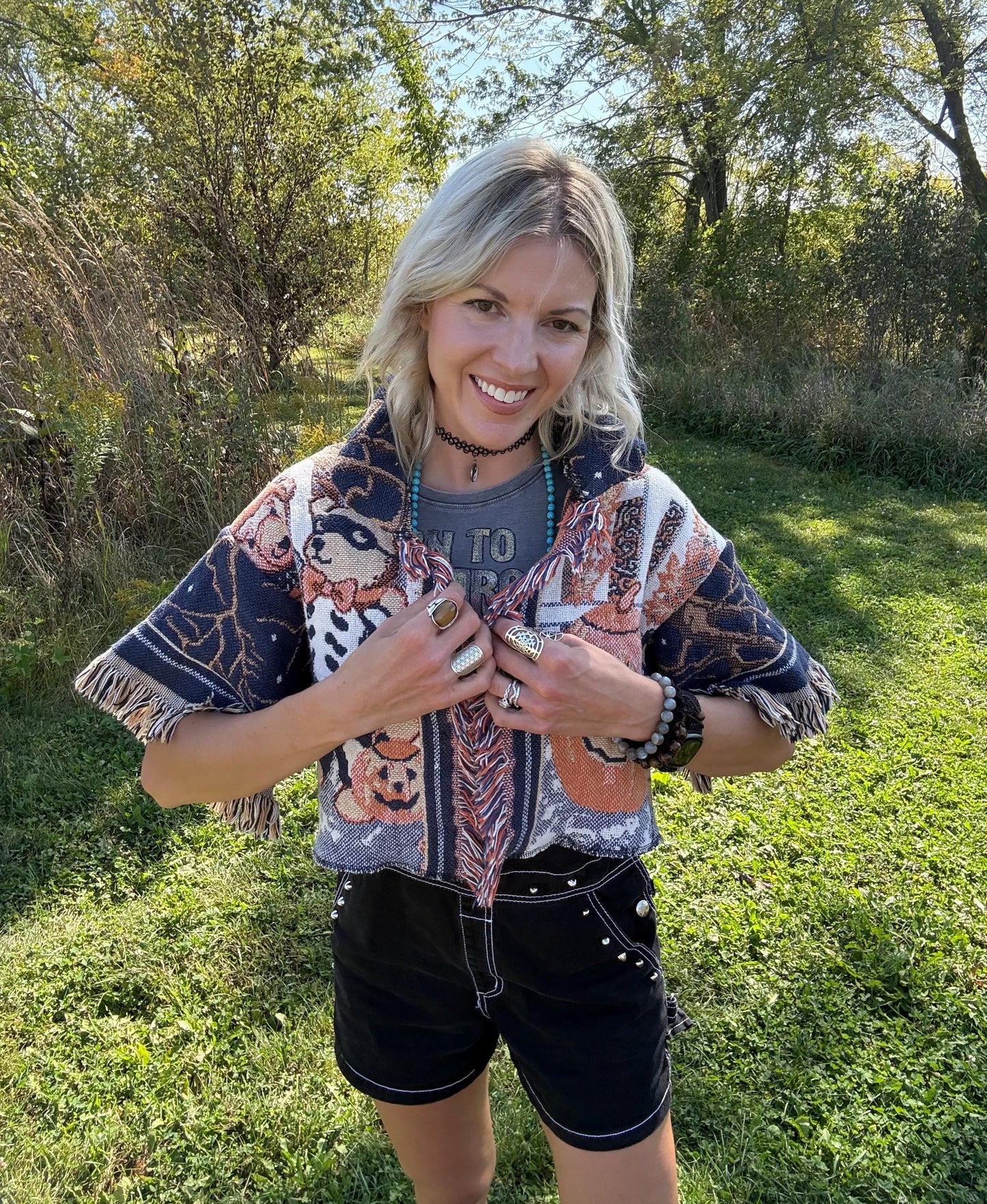 Spooky Cutie Short Sleeve Cropped Halloween Jacket