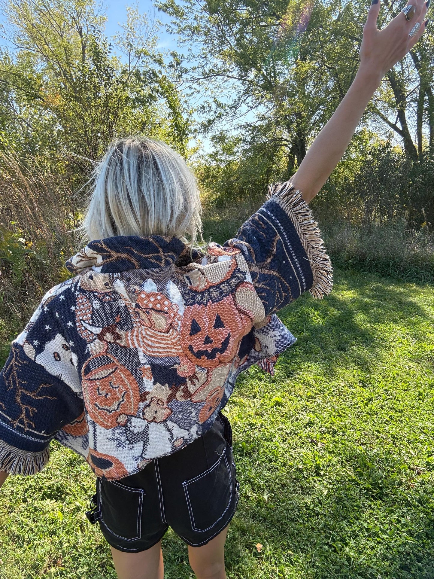 Spooky Cutie Short Sleeve Cropped Halloween Jacket