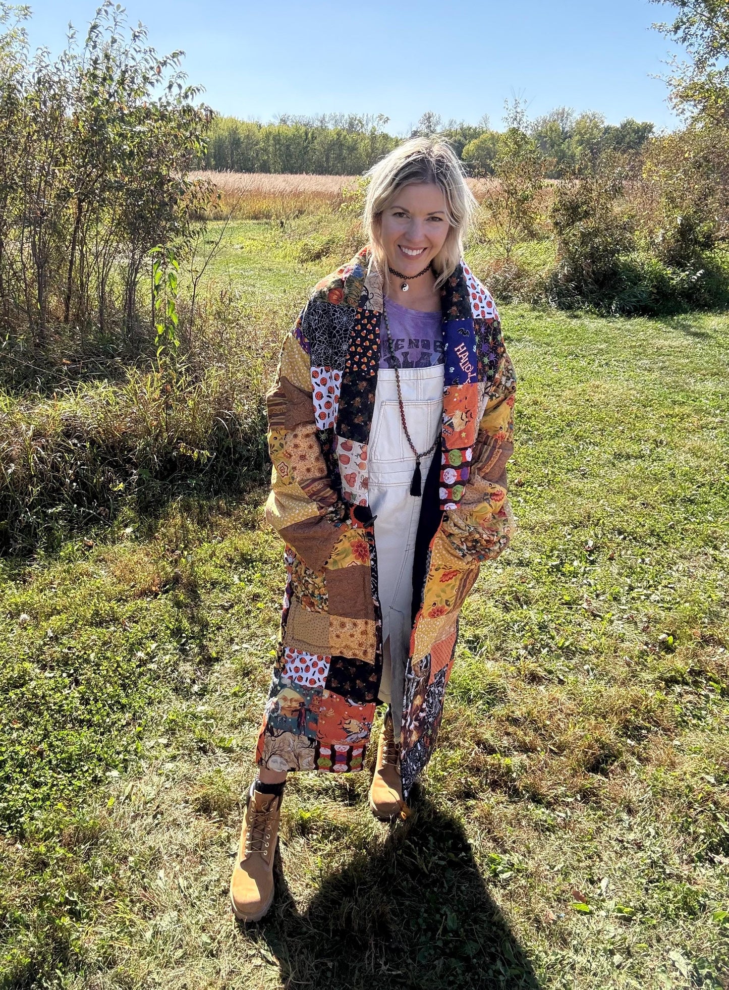 Halloween Queen Cozy Oversized Maximalist Women’s Quilt Coat
