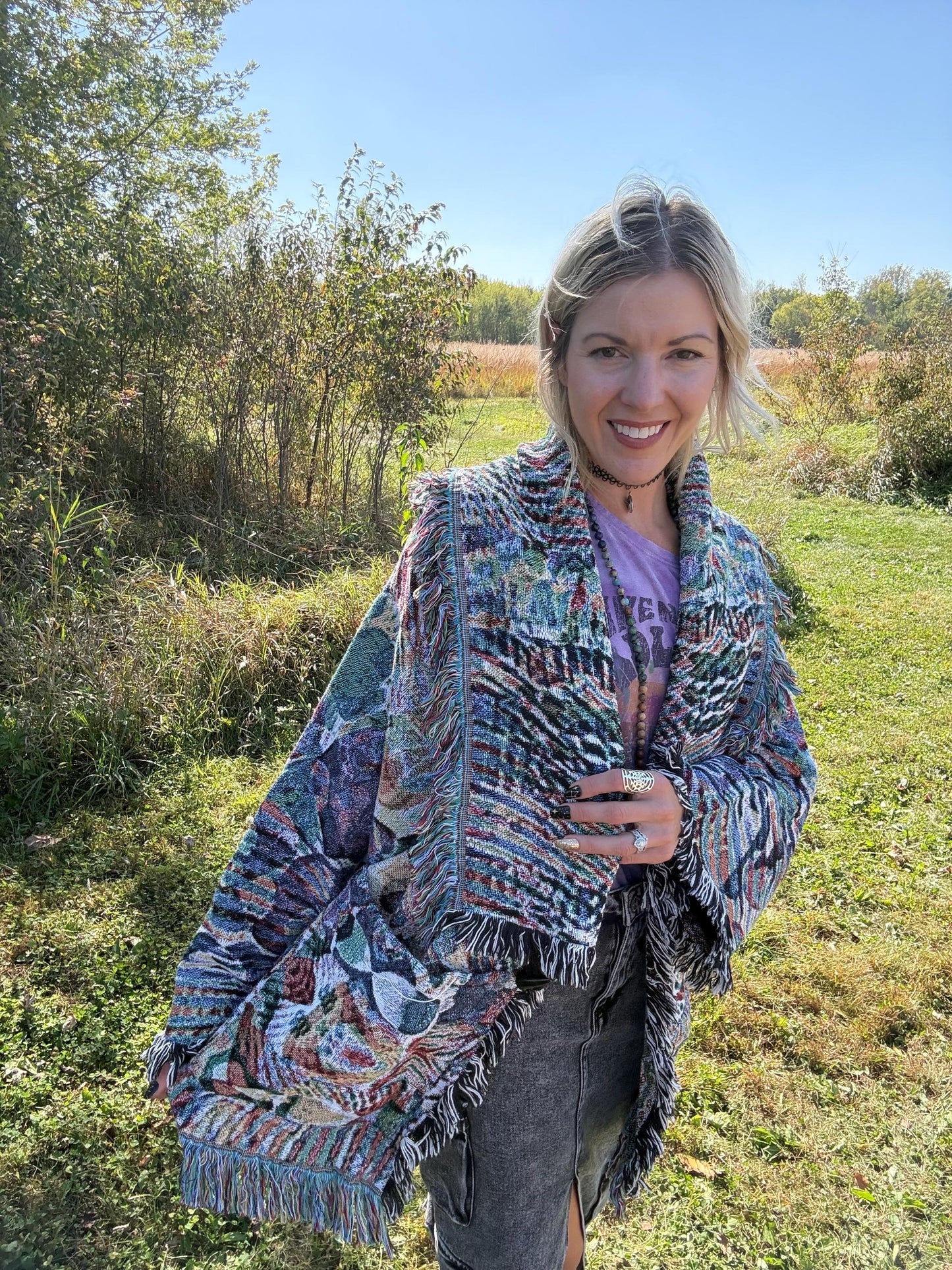 Infinite Love Original Psychedelic Art Blanket Coat