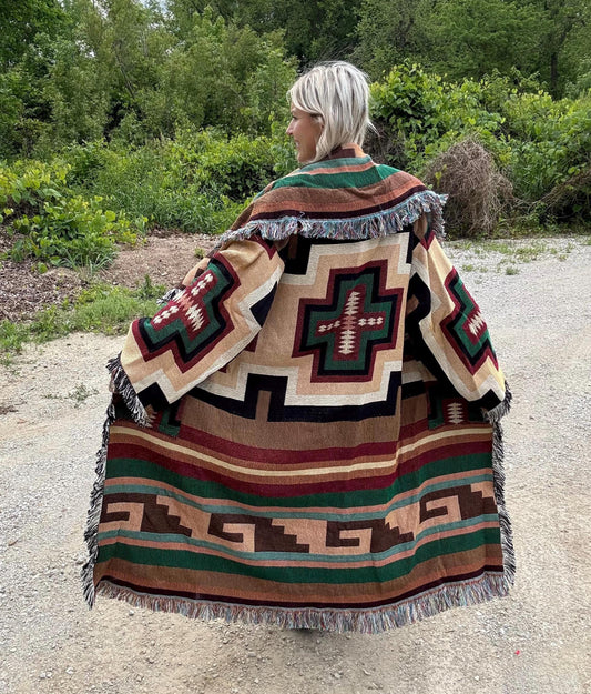 Western Wonder Long Blanket Coat