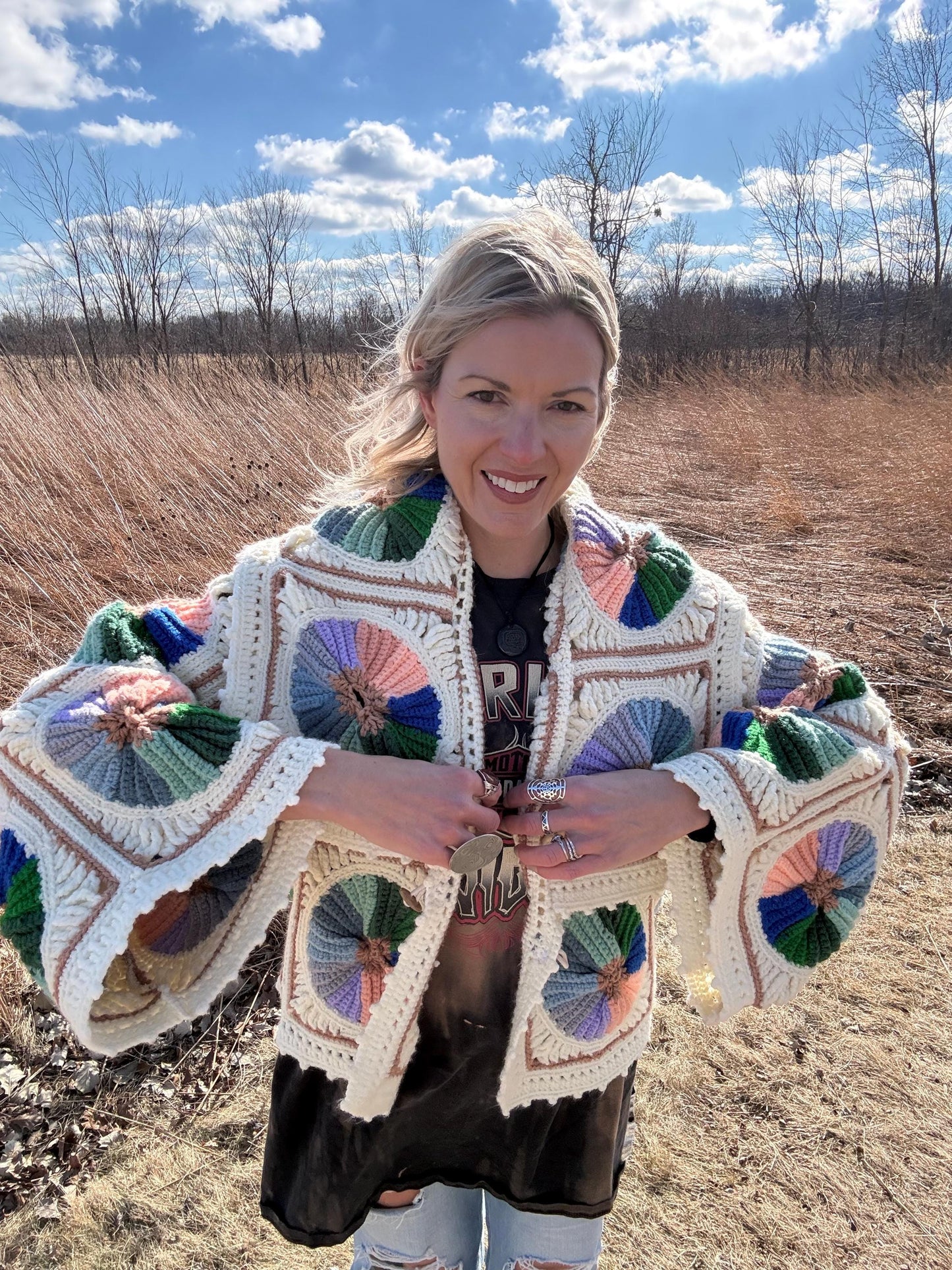 Grannys Record Collection Cozy Crochet Sweater