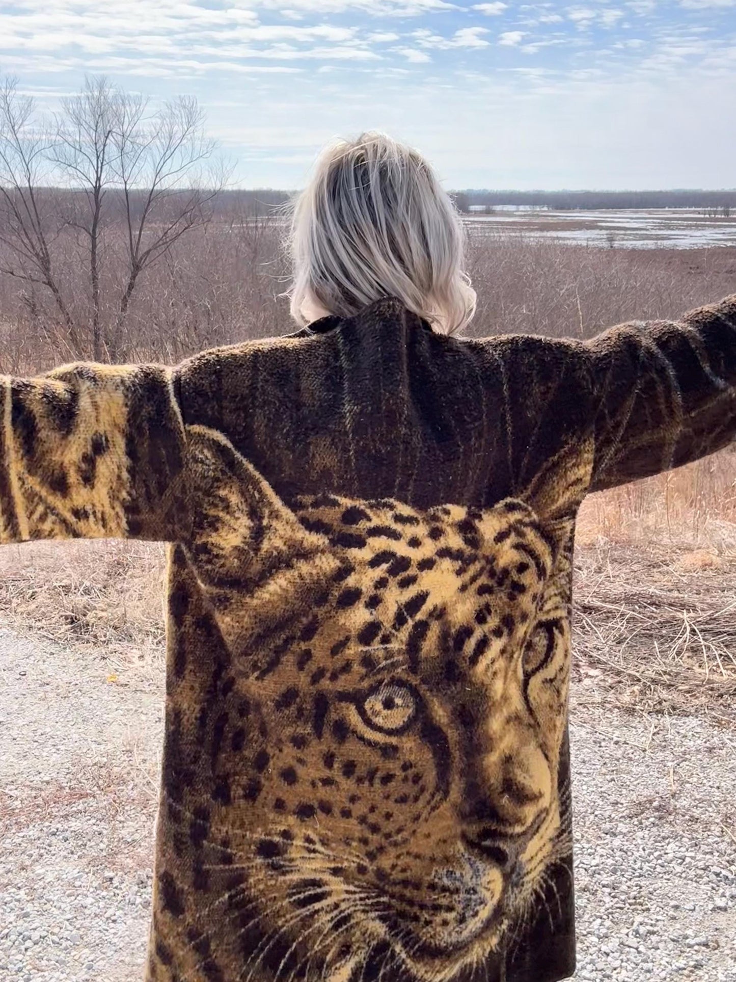 Leopard Spirit Cozy Fleece Blanket Coat