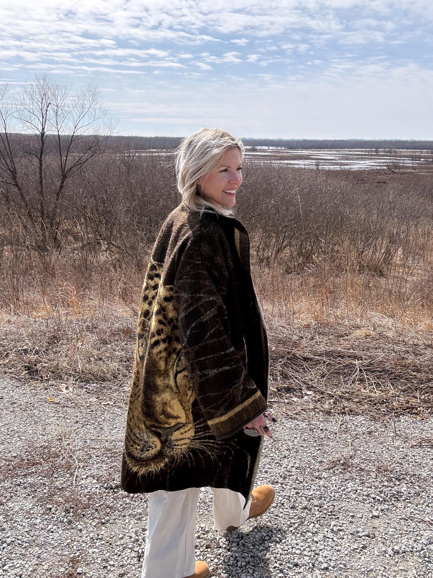 Leopard Spirit Cozy Fleece Blanket Coat