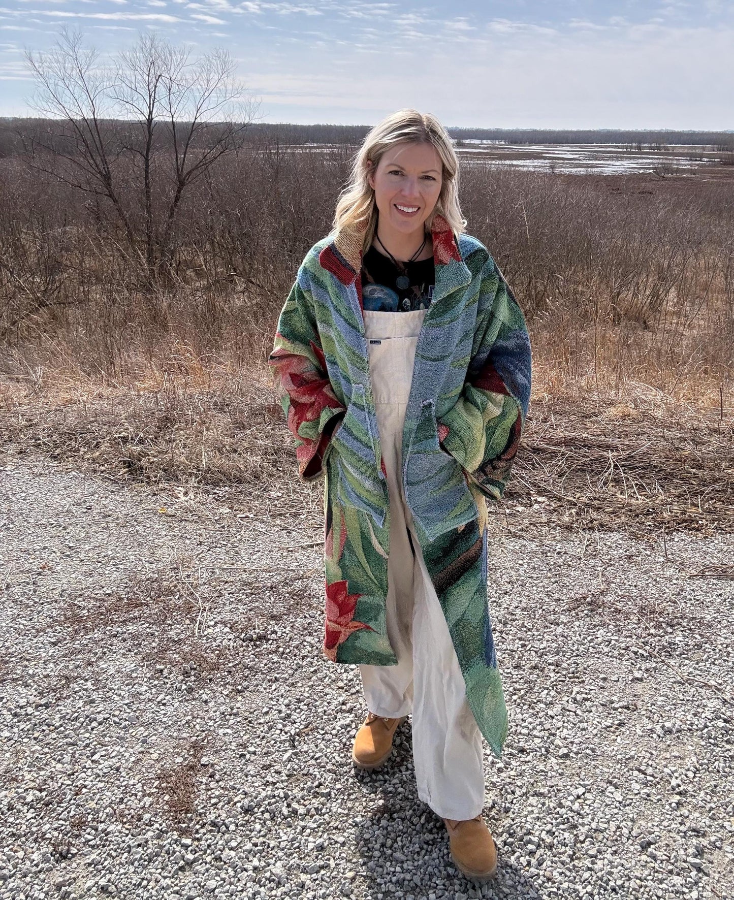 Scarlet Macaw Spirit Cozy Long Blanket Jacket