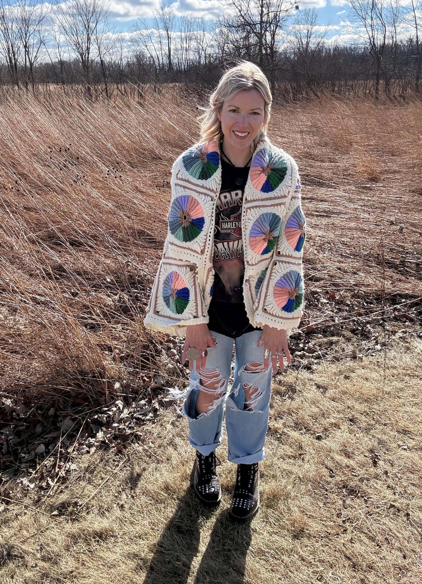 Grannys Record Collection Cozy Crochet Sweater