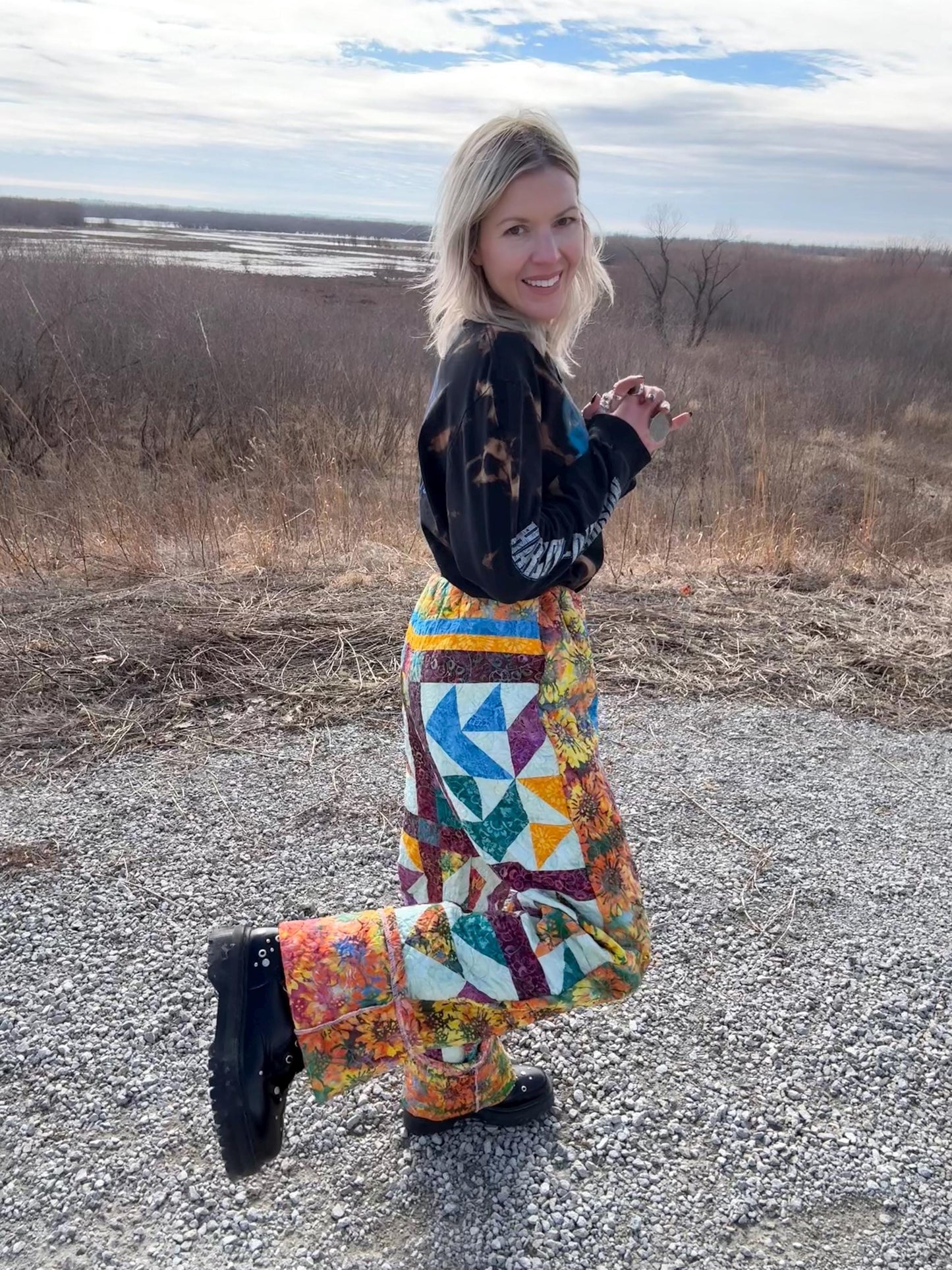Carnival Cutie Straight Leg Statement Quilt Pants