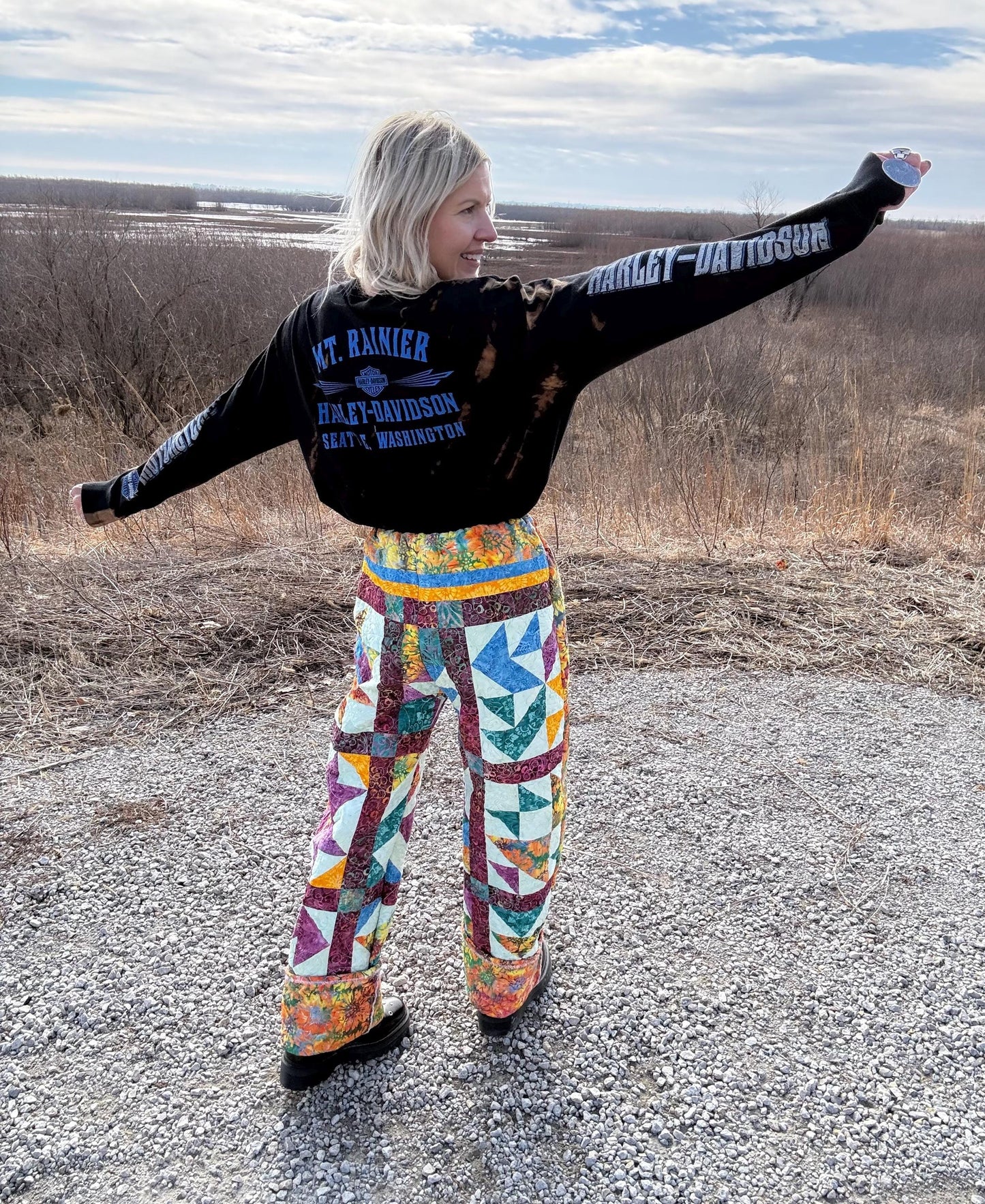 Carnival Cutie Straight Leg Statement Quilt Pants