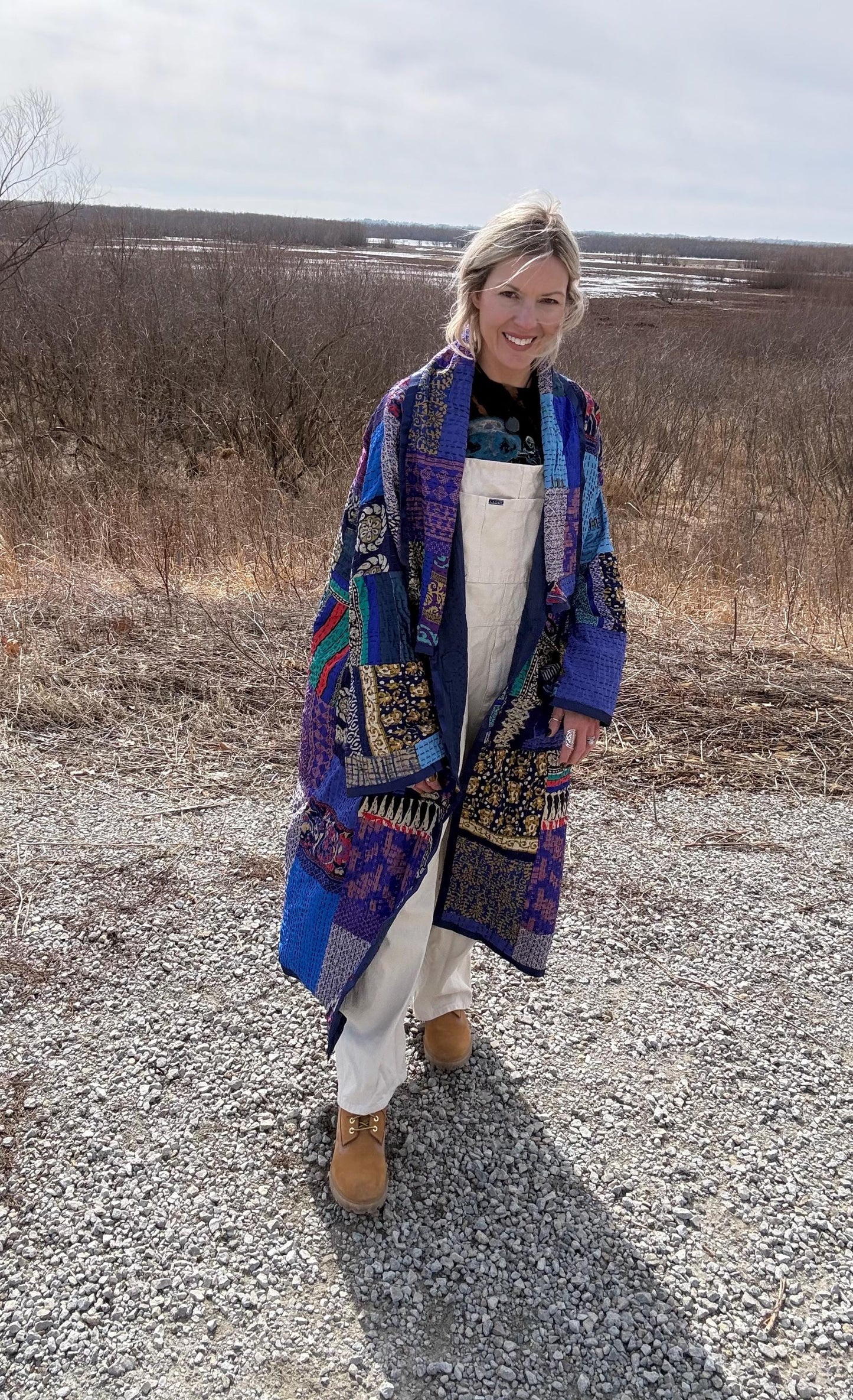Sapphire Sweetheart Lightweight Patchwork Quilt Jacket