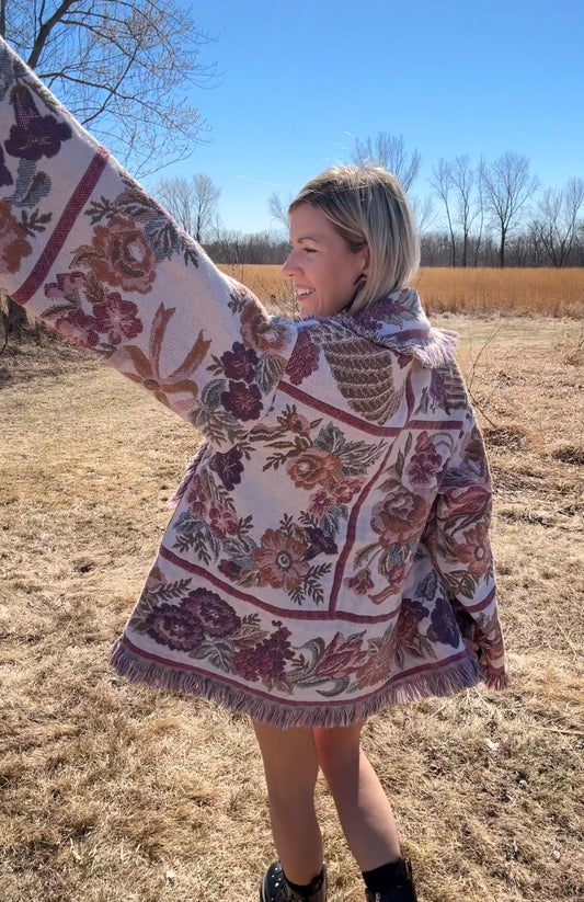 Spring Dream Fringe Blanket Cardigan