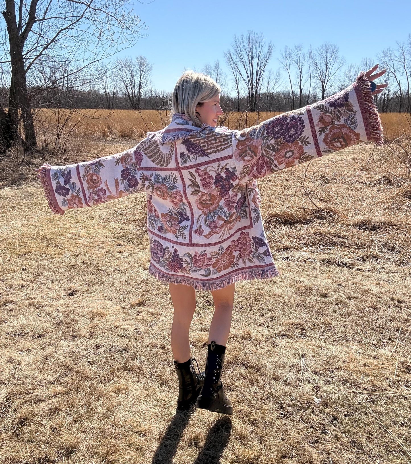 Spring Dream Fringe Blanket Cardigan