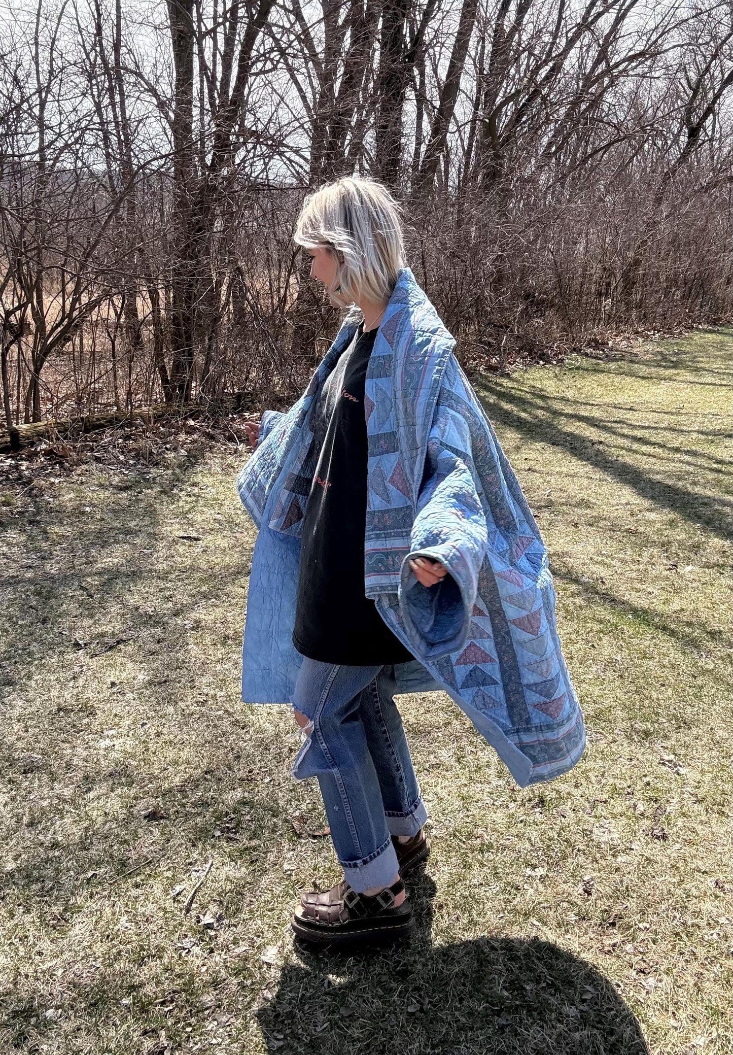 Baby Blue Royale Cozy Quilt Coat
