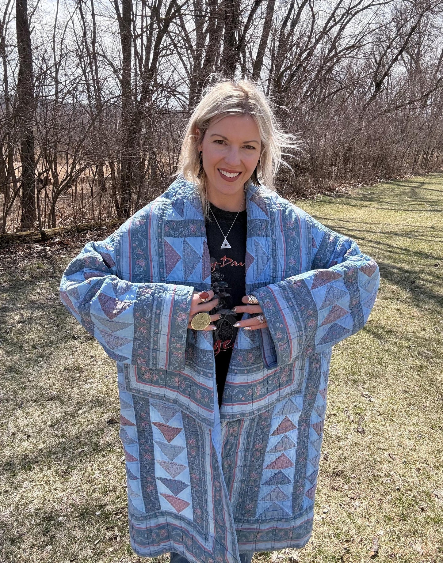 Baby Blue Royale Cozy Quilt Coat