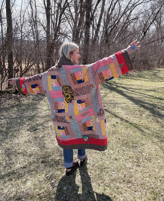 80’s Kid Hippie Free Spirit Patchwork Statement Quilt Coat