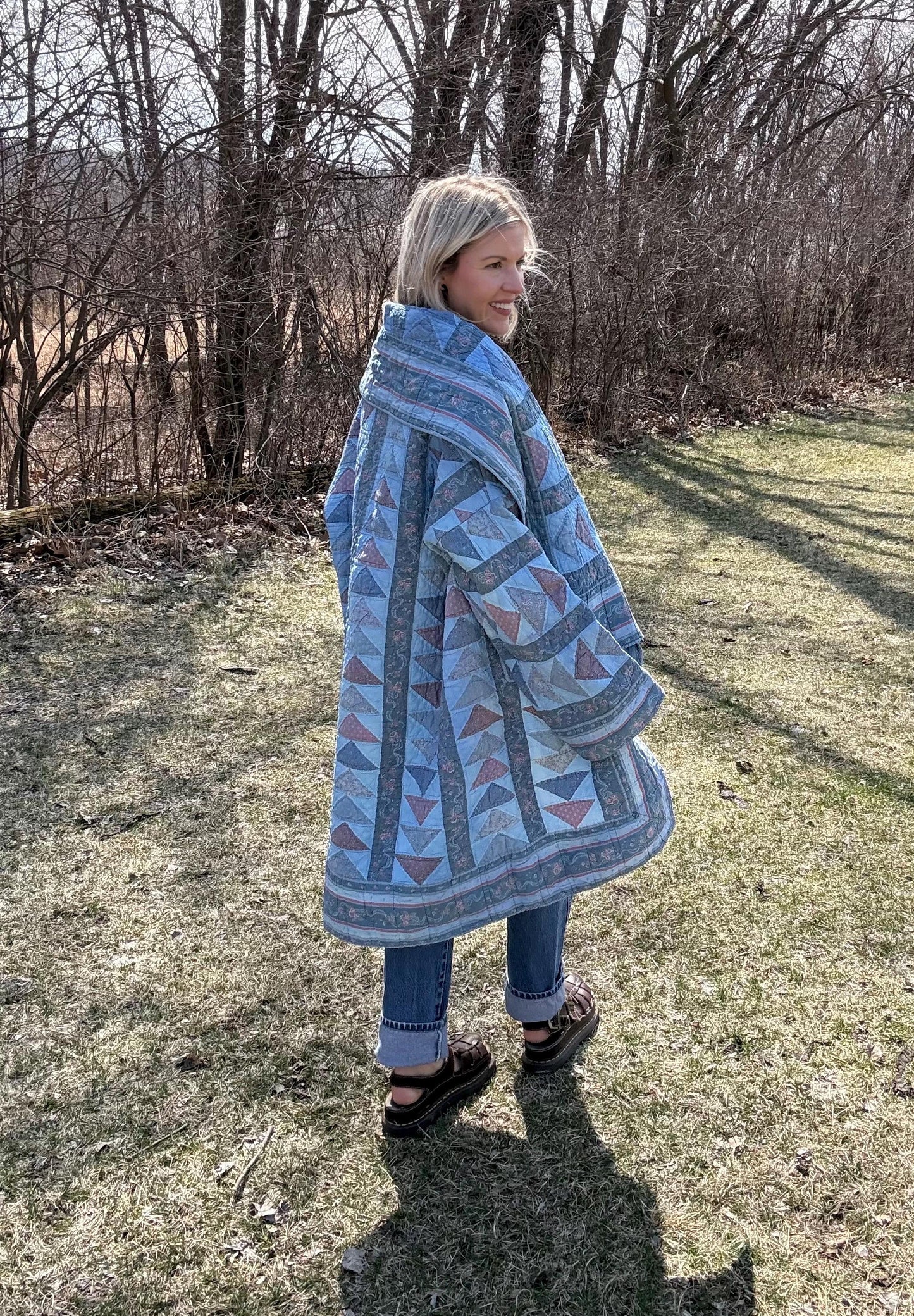Baby Blue Royale Cozy Quilt Coat