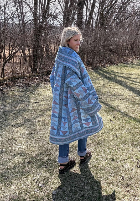 Baby Blue Royale Cozy Quilt Coat