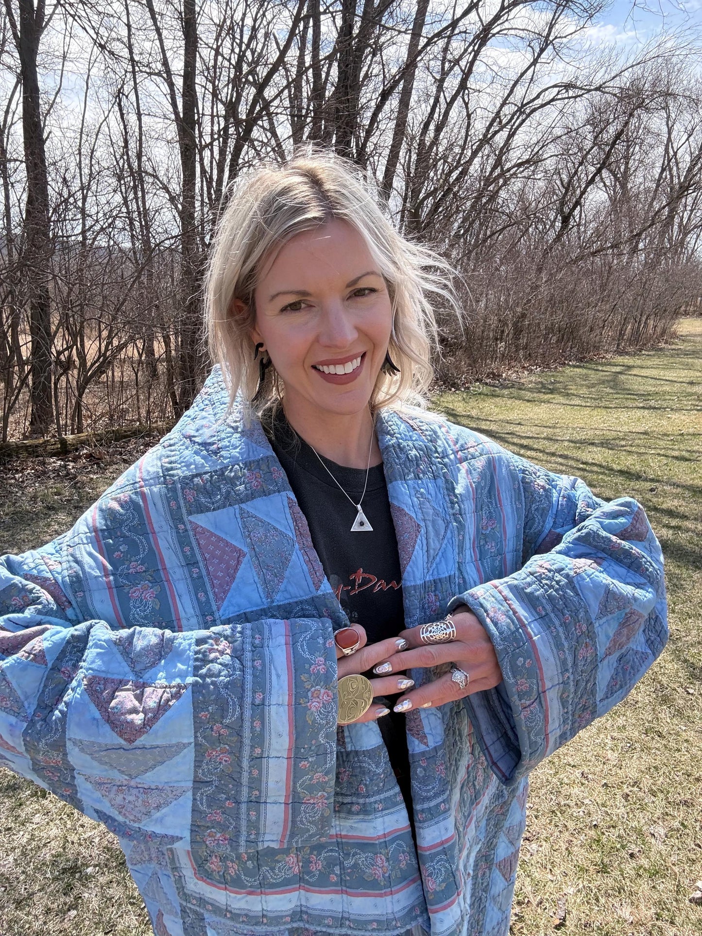 Baby Blue Royale Cozy Quilt Coat