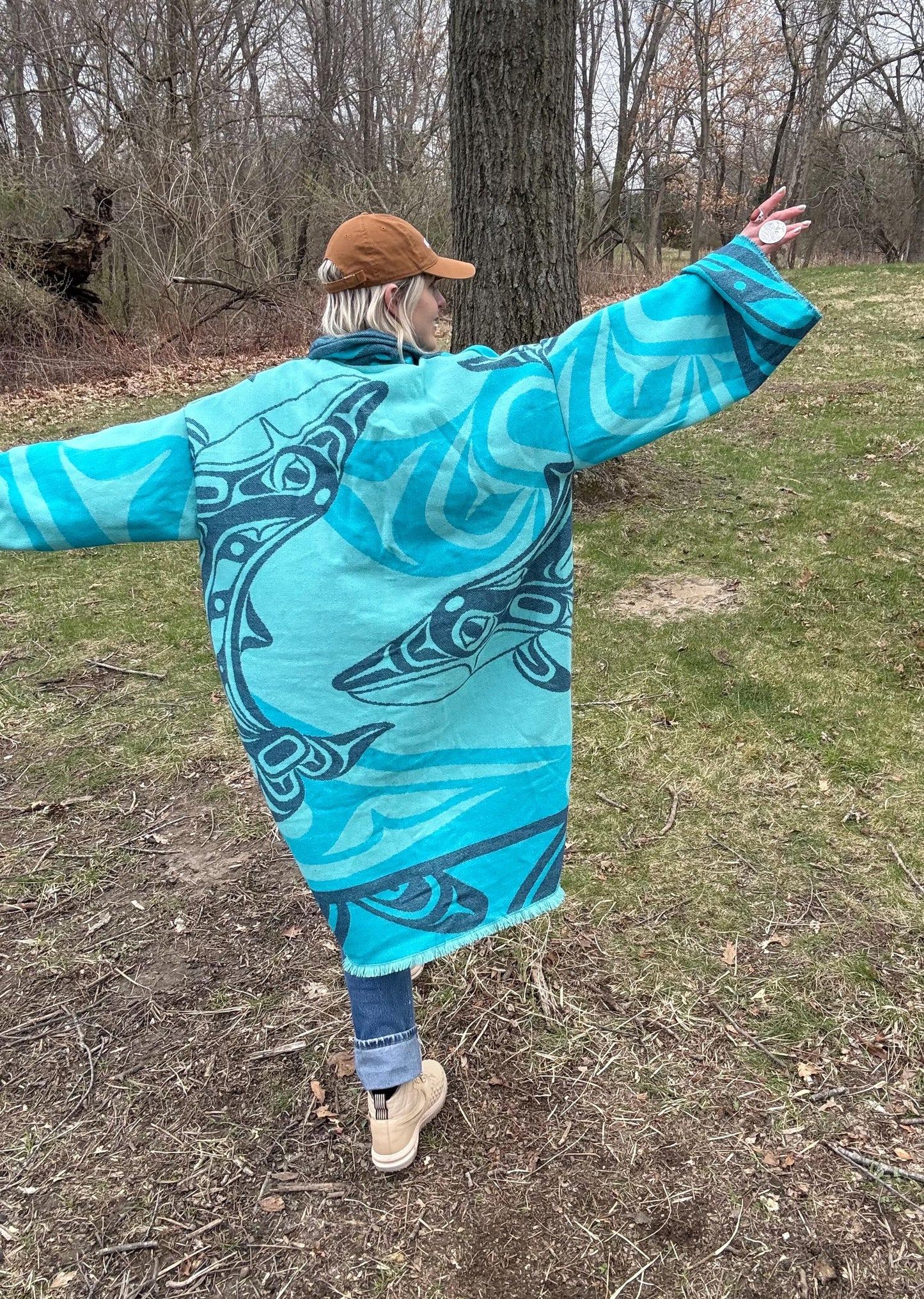 Humpback Whale Art Lightweight Blanket Coat