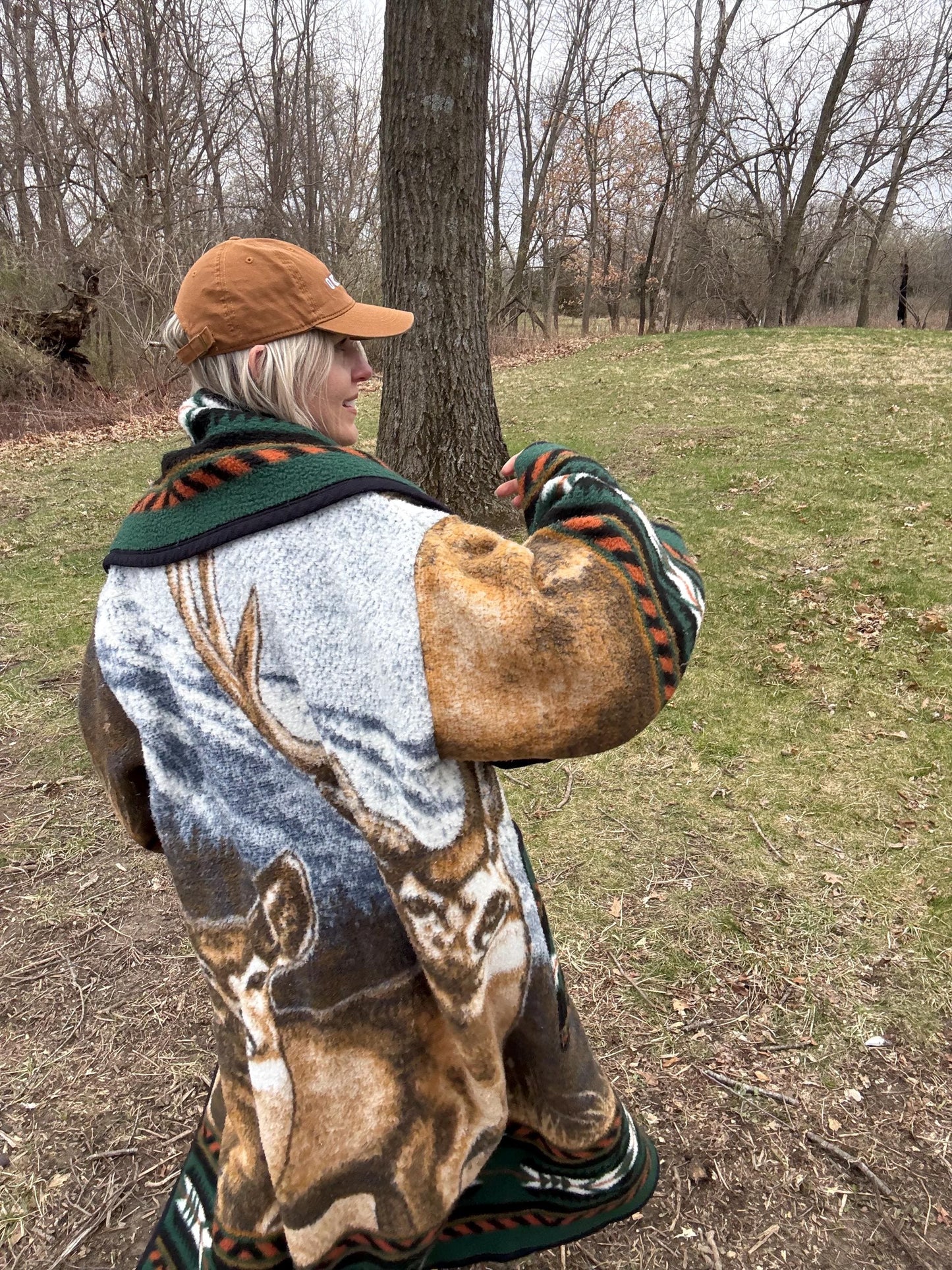 Buck & Doe Maximalist Long Fleece Blanket Robe