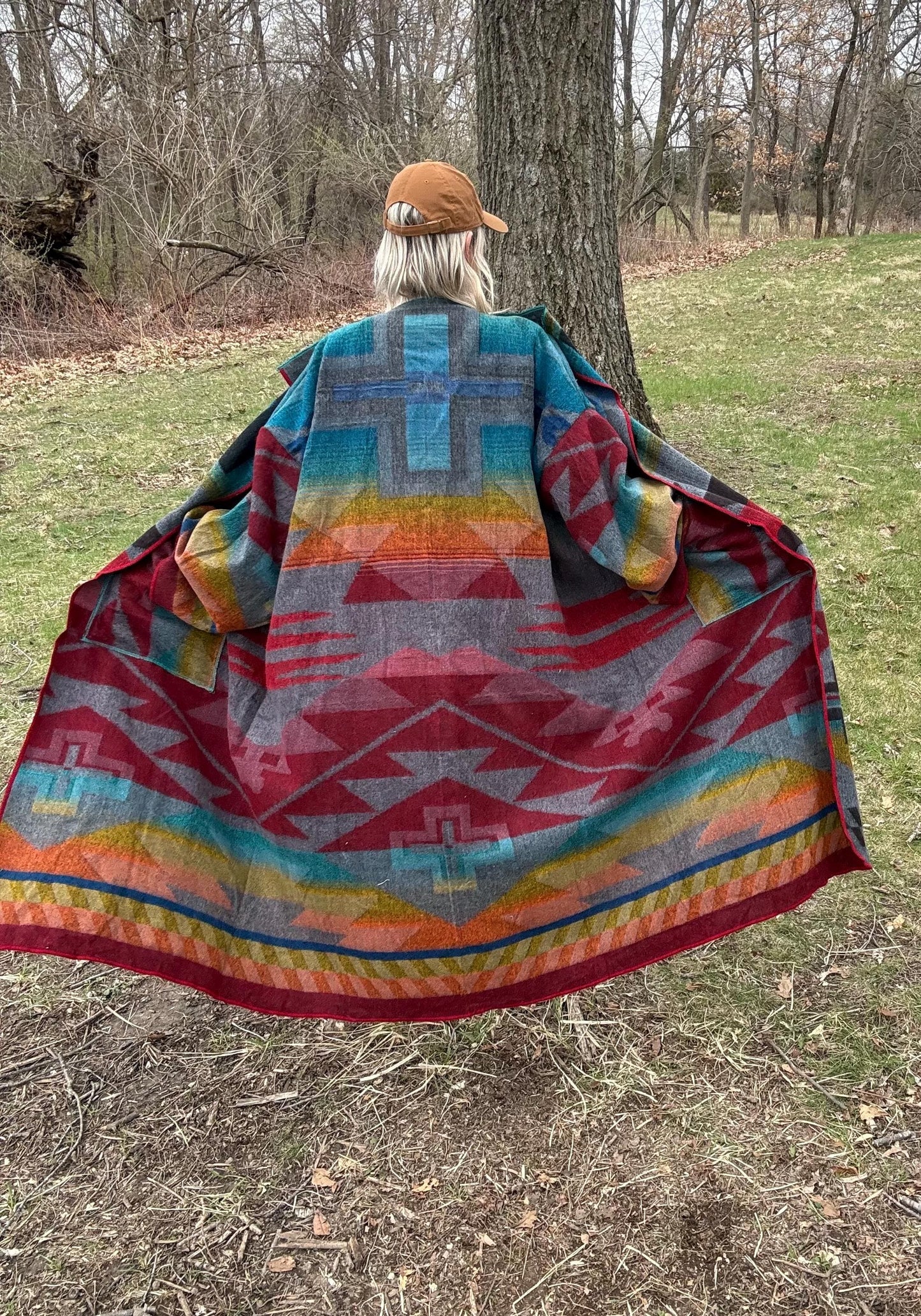 Desert Nights Cozy Oversized Wool Blanket Robe