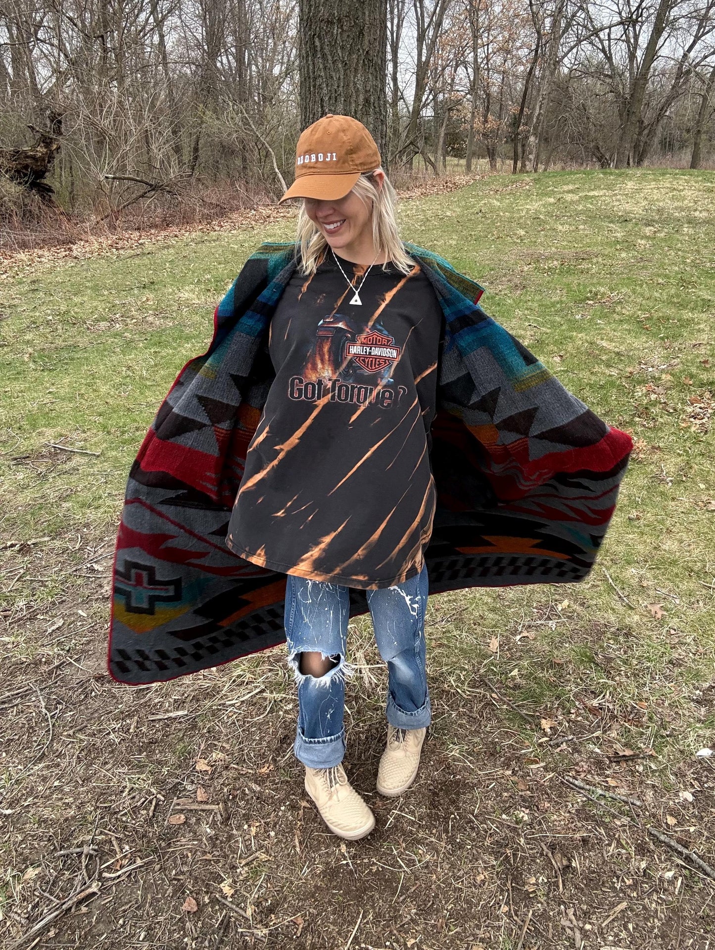 Desert Nights Cozy Oversized Wool Blanket Robe