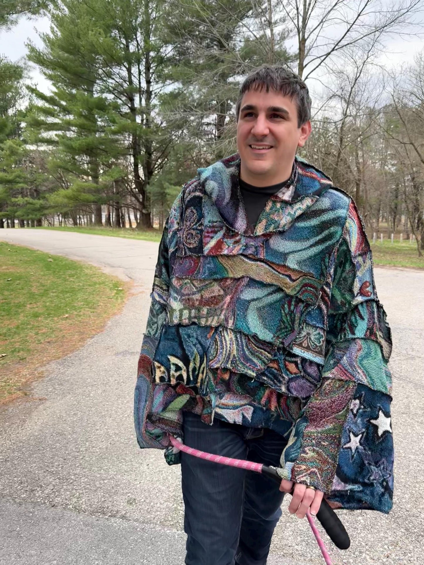 Psychedelic Dreamer Extra Oversized Patchwork Art Blanket Pullover