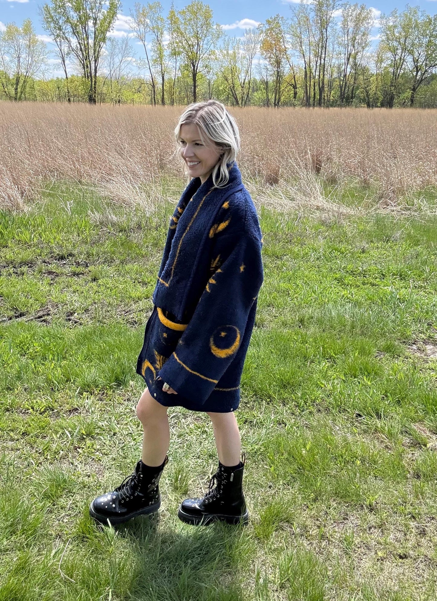 Celestial Dreamer Cozy Fleece Blanket Coat