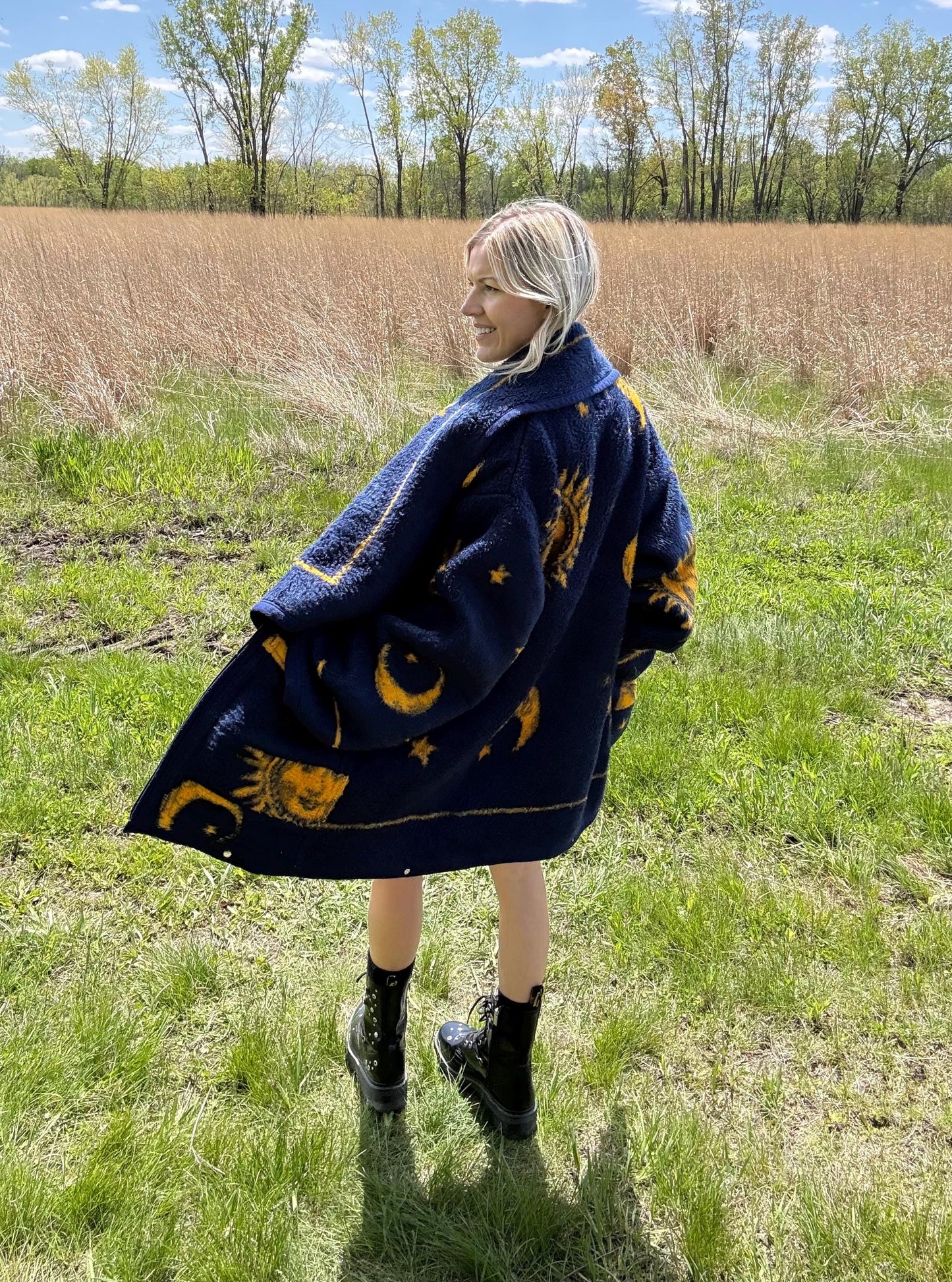 Celestial Dreamer Cozy Fleece Blanket Coat