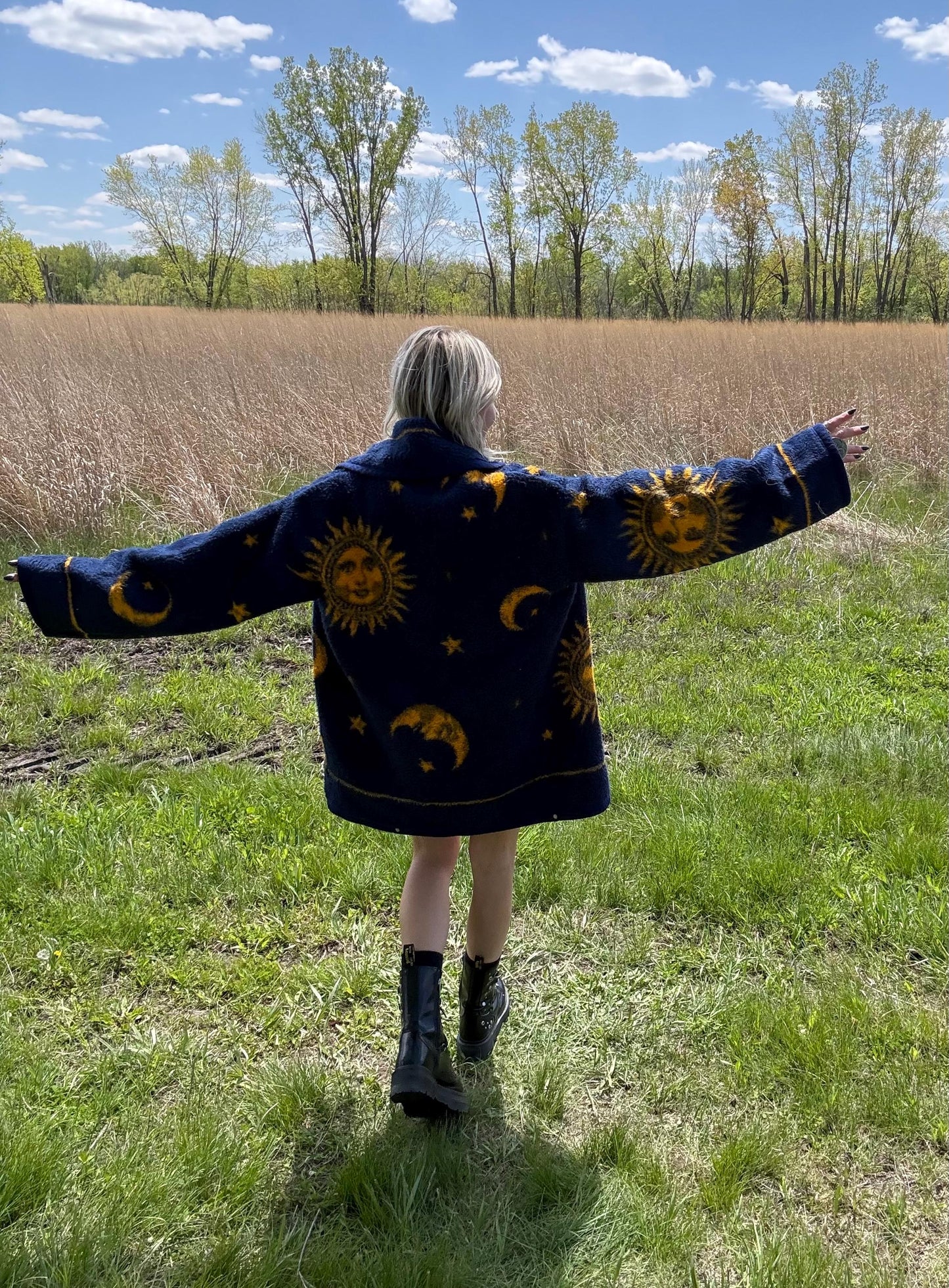 Celestial Dreamer Cozy Fleece Blanket Coat