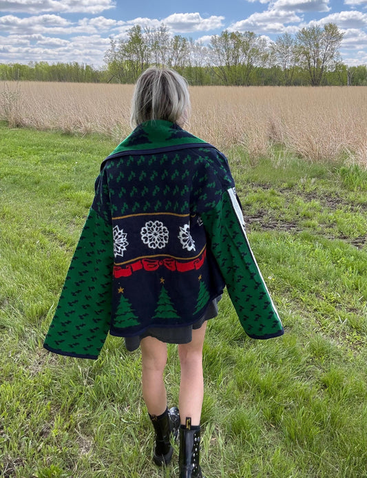 Holiday Cheer Cozy Wool Blanket Coat