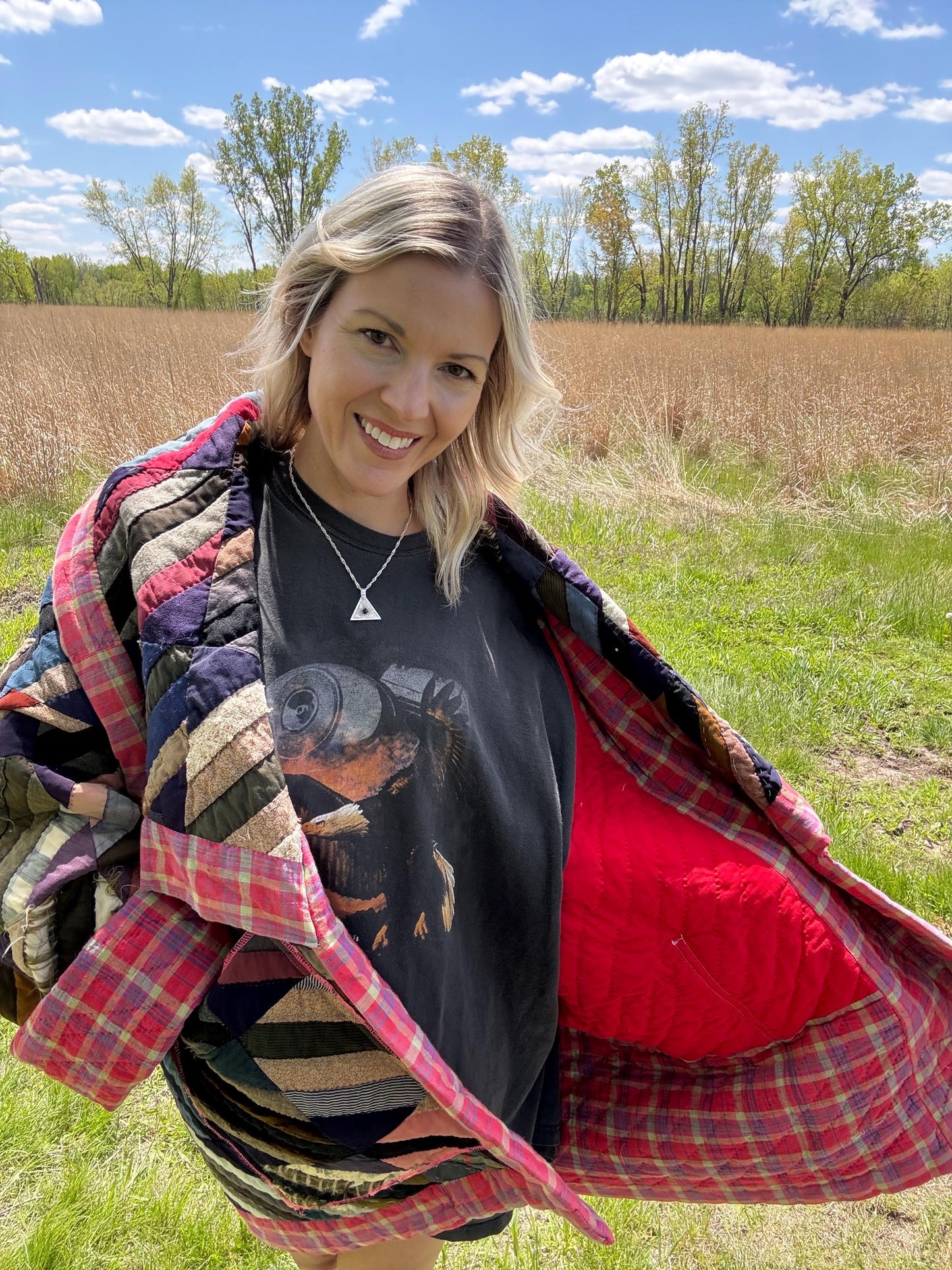 Old Soul Livin’ Tattered Distressed Upcycled Antique Quilt Jacket