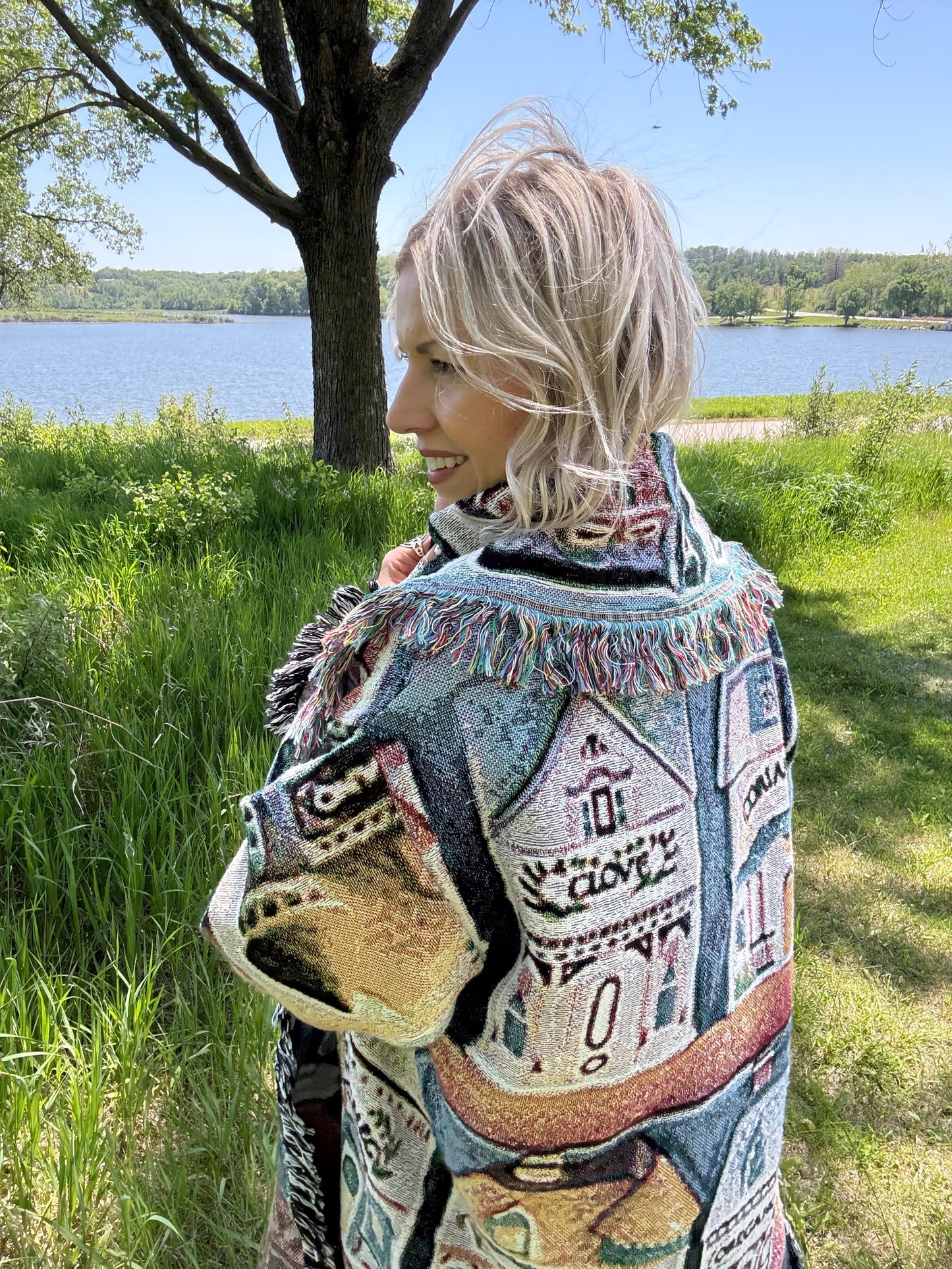 Magic Pastel Lenox Spice Village Long Art Blanket Coat