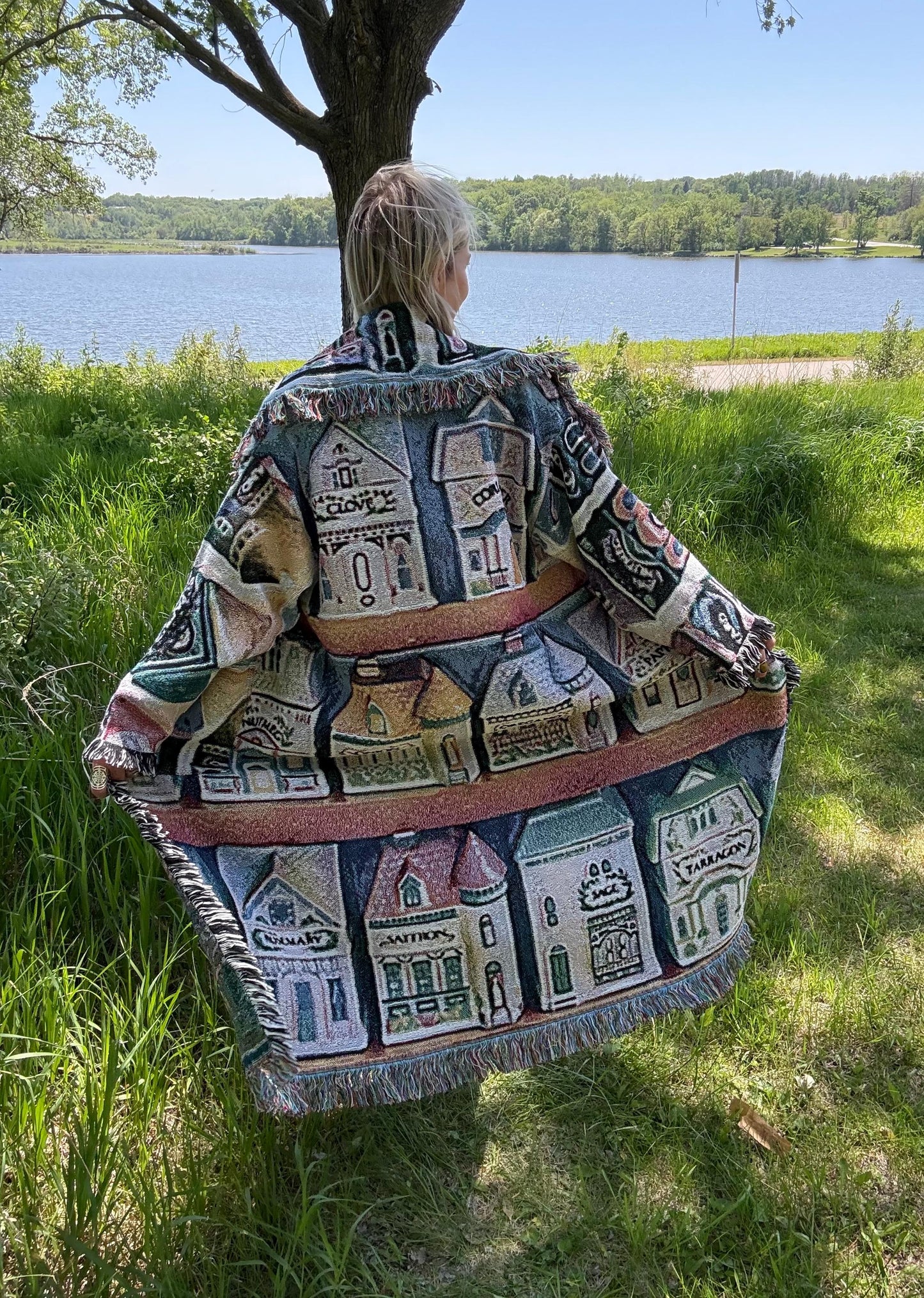 Magic Pastel Lenox Spice Village Long Art Blanket Coat