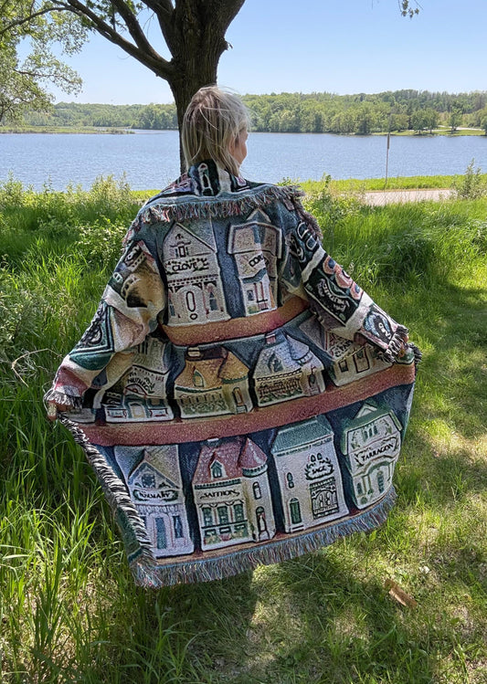 Magic Pastel Lenox Spice Village Long Art Blanket Coat