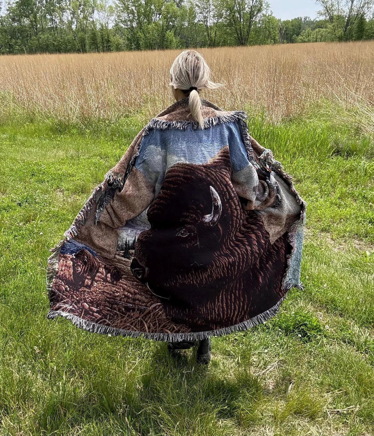 Bison Spirit Cozy Oversized Blanket Coat